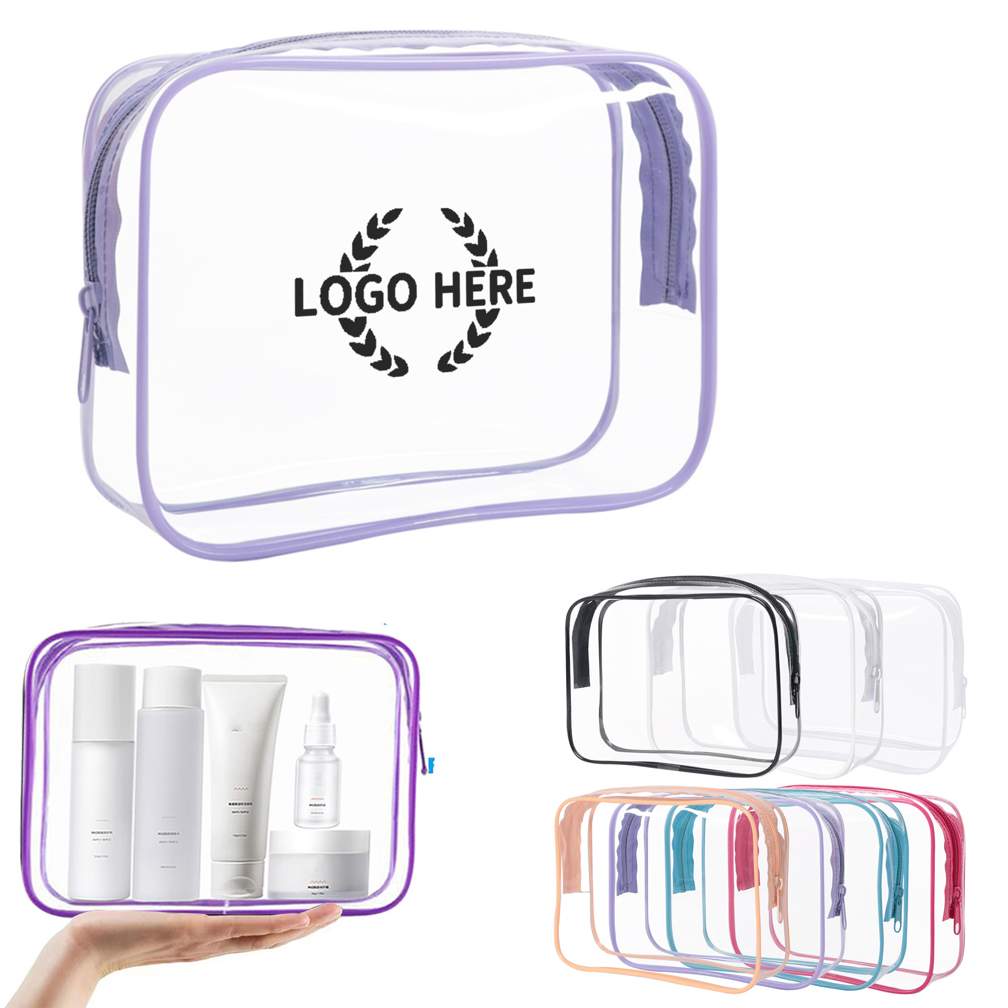PVC Zipper Transparent Travel Cosmetic Bag 2