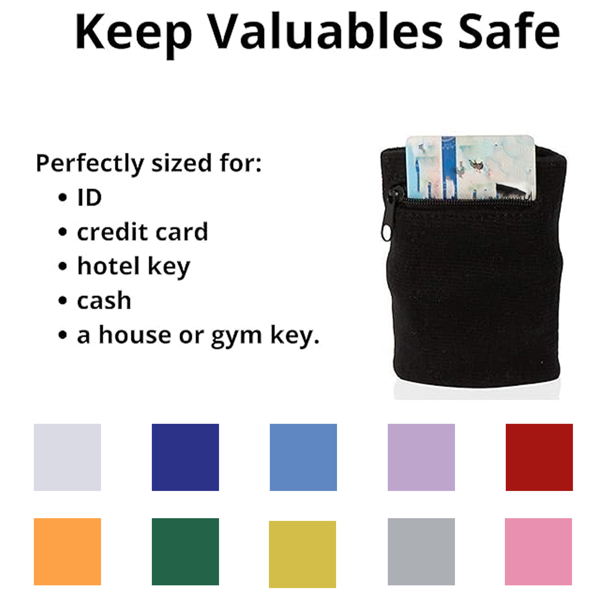 Zippered Sweatband for Working Out 1