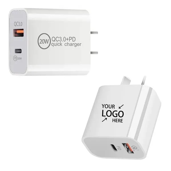 20W Fast Charge Wall Charger QC3.0 PD 1