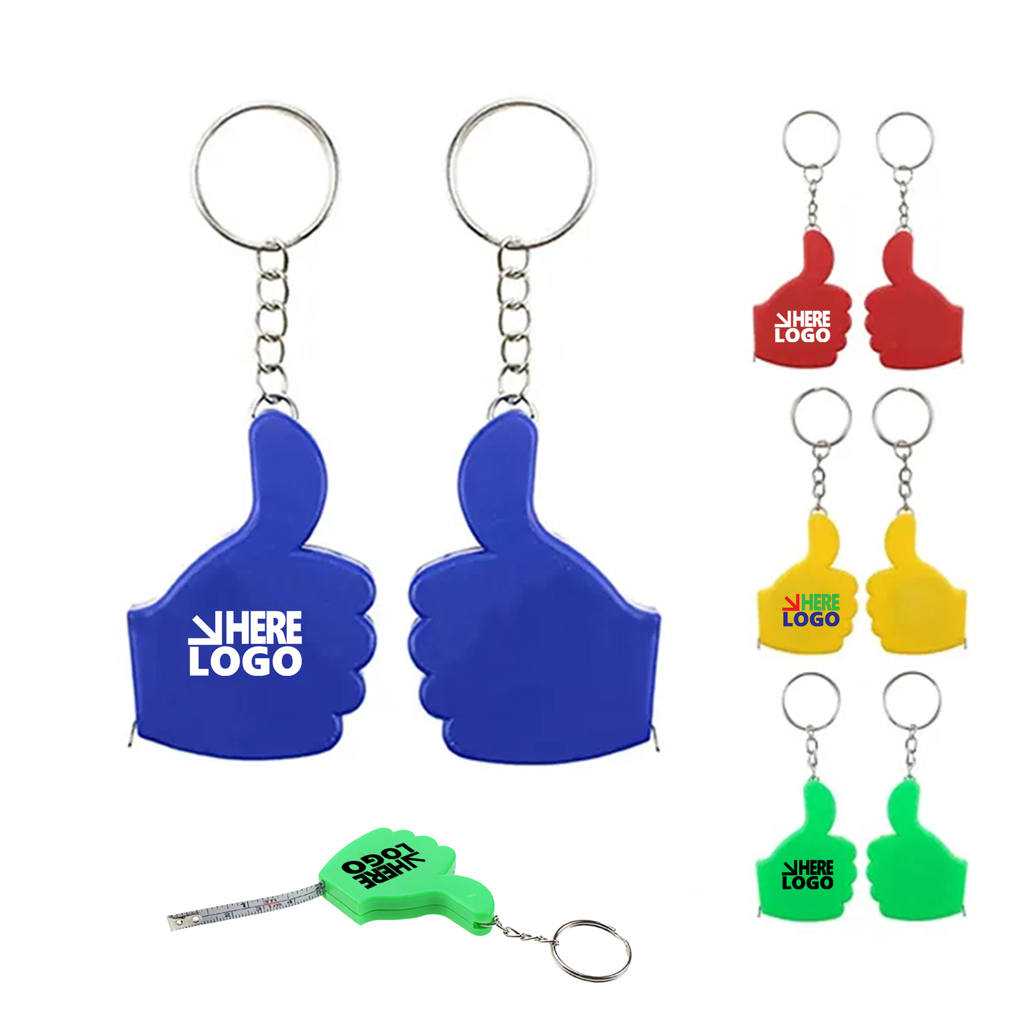 MOQ 20 Thumbs Tape Measure Keychain  DIY Tool 1