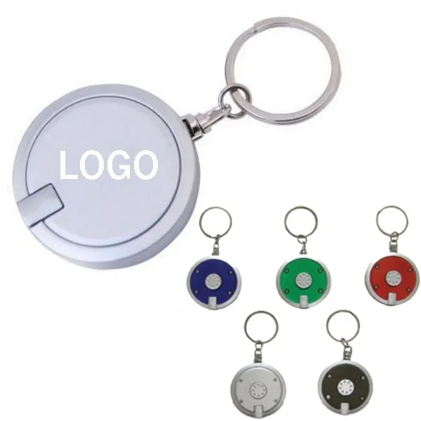 Round LED Light Promotional Key Chain 2