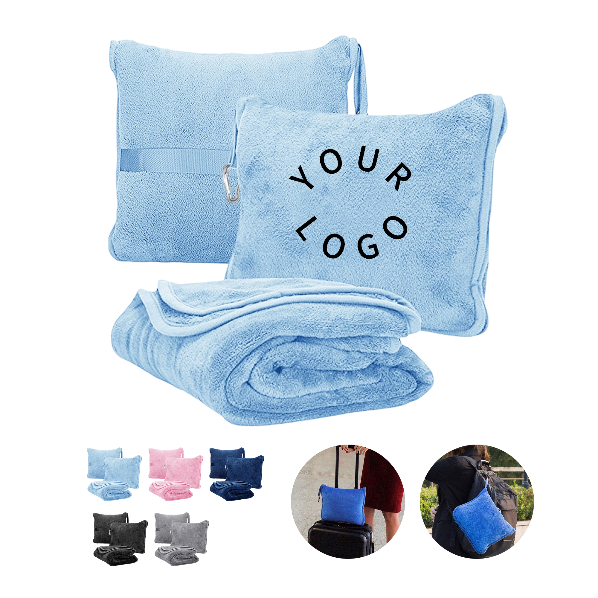 Portable Travel Blanket With Carry Strap And Buckle 60" By 36" 7