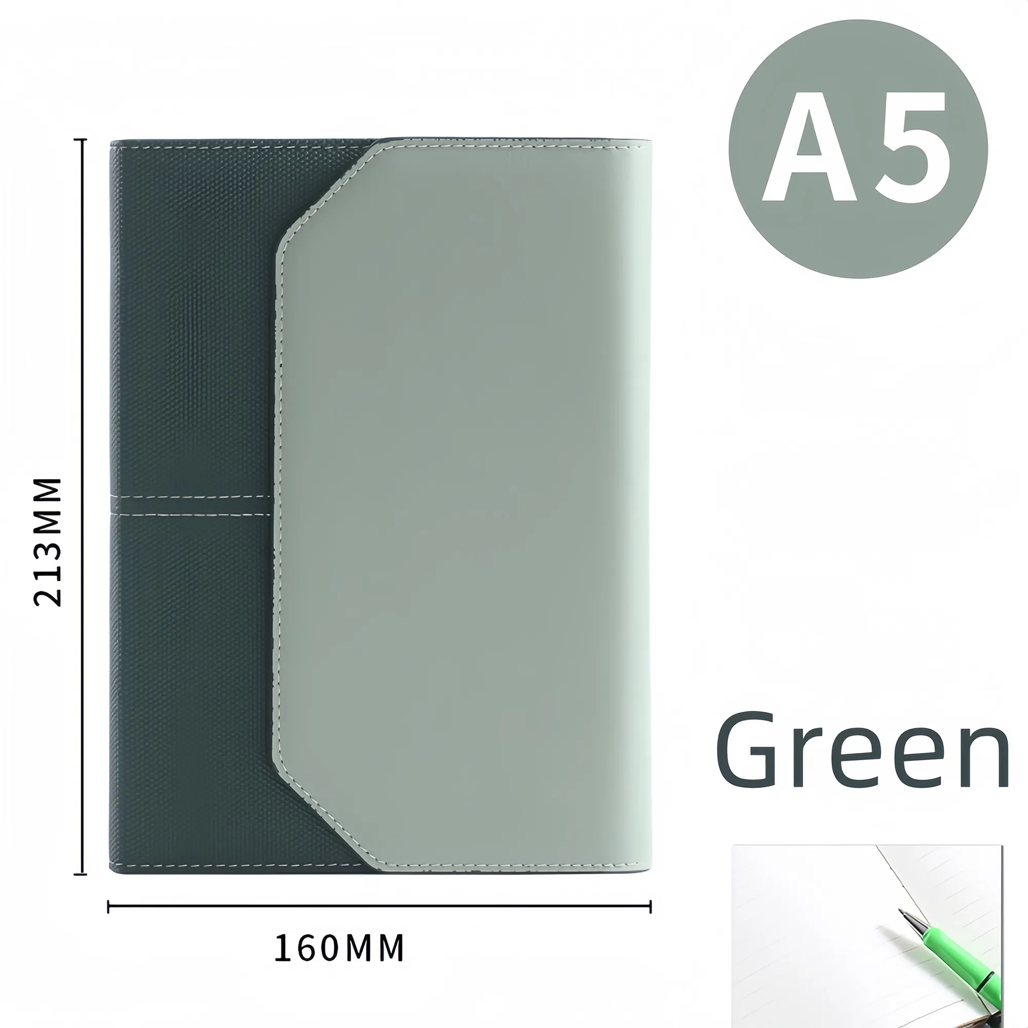 Magnetic Closure Executive Notebook Synthetic Leather 4