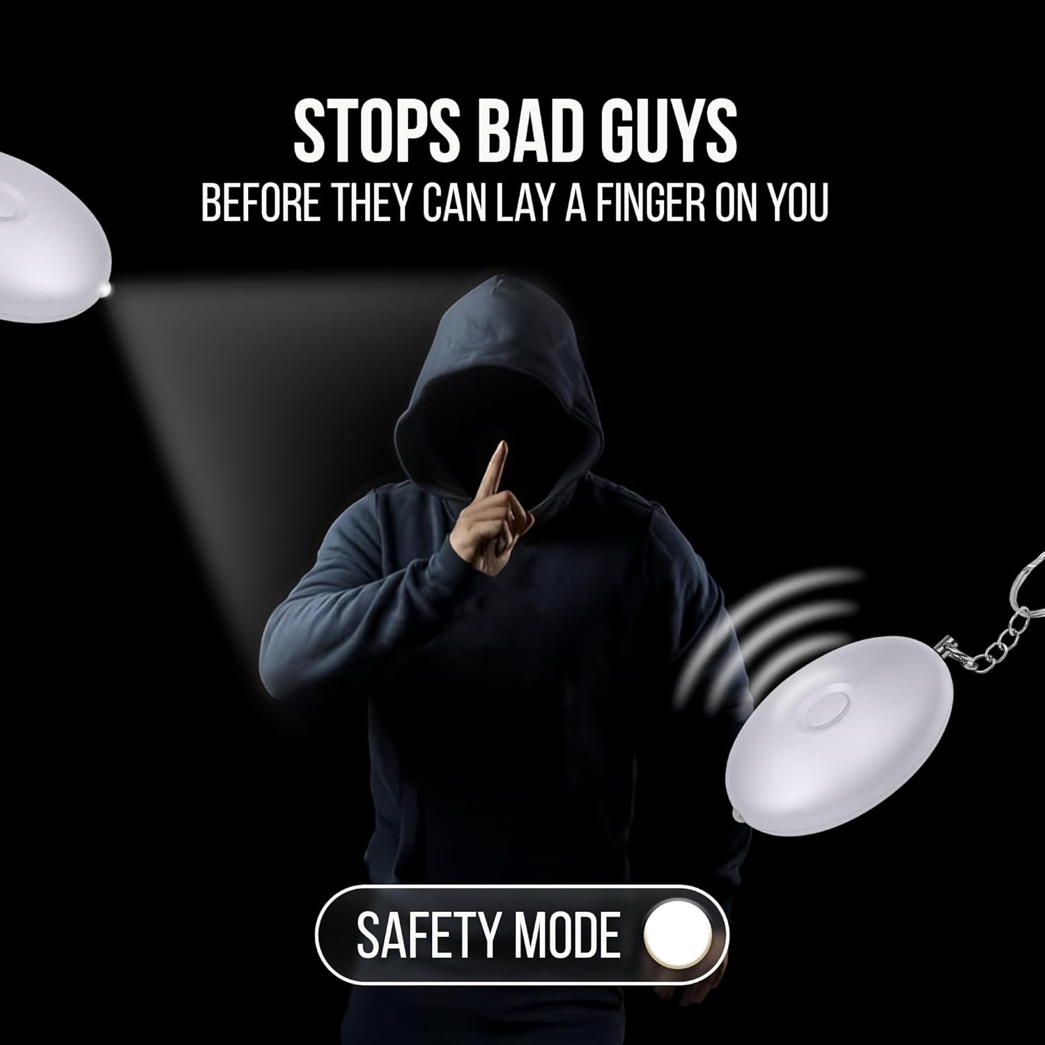 Personal Safety Alarm Keychain with Led Light 6