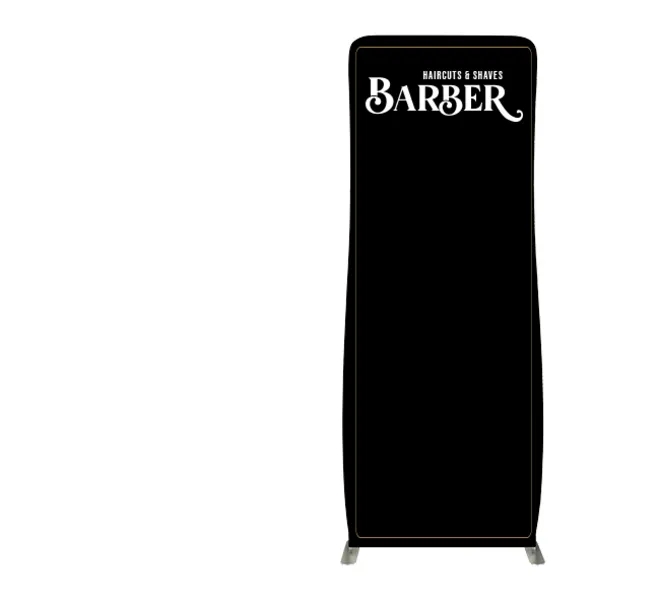 10ft Inline Trade Show Booth – Fabric Backwall Display with Counter & Lighting 3