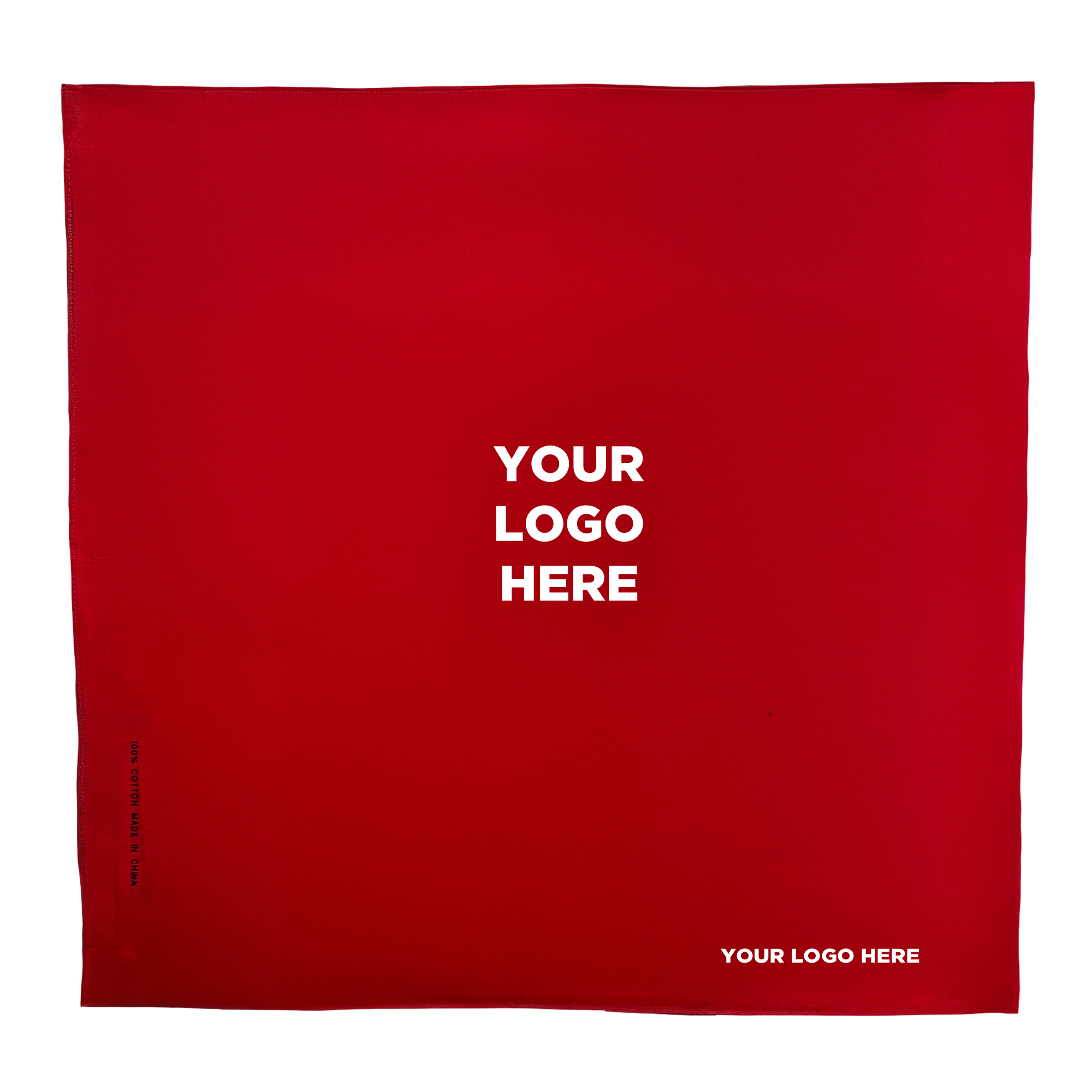 Solid Red 22" x 22" Cotton Bandana