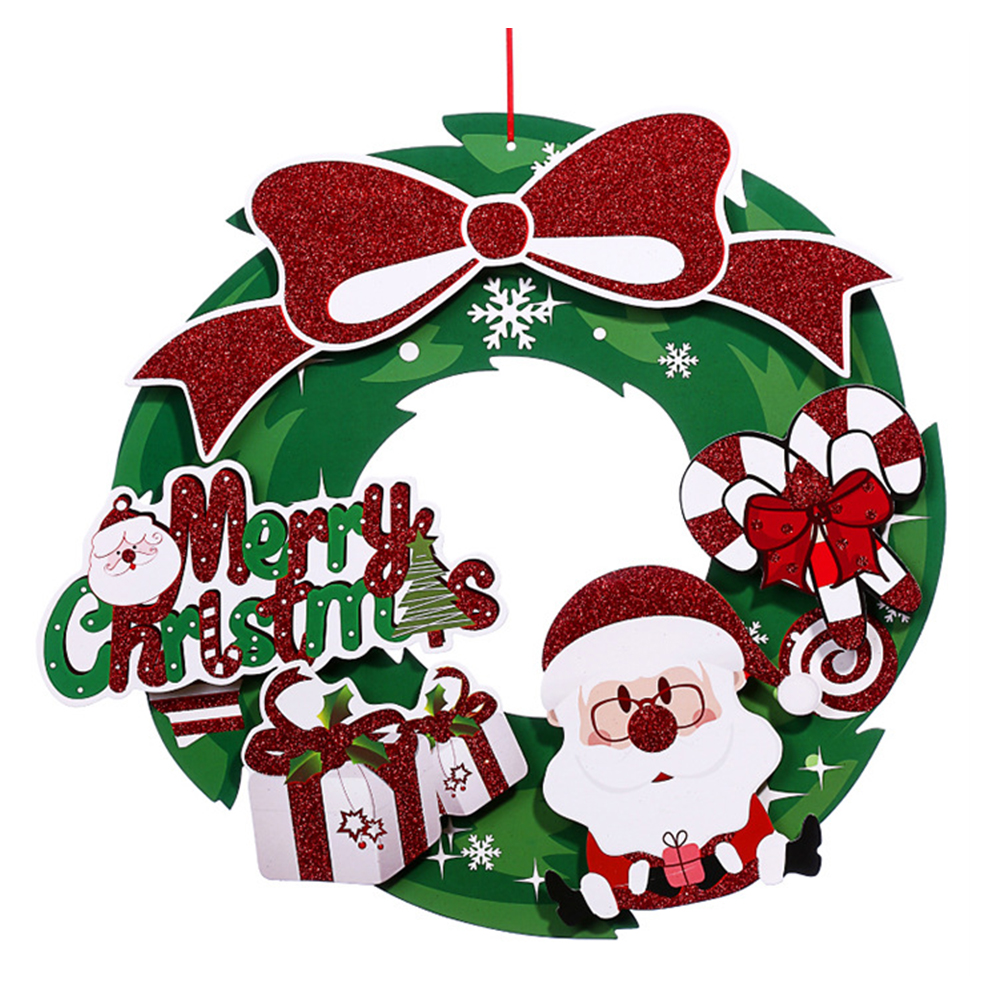 Christmas 40cm Glittering Paper Wreath 4