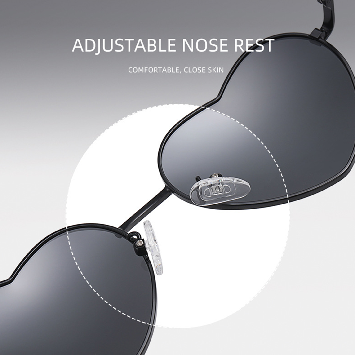 Heart Shape Metal Frame Polarized Sunglasses 12