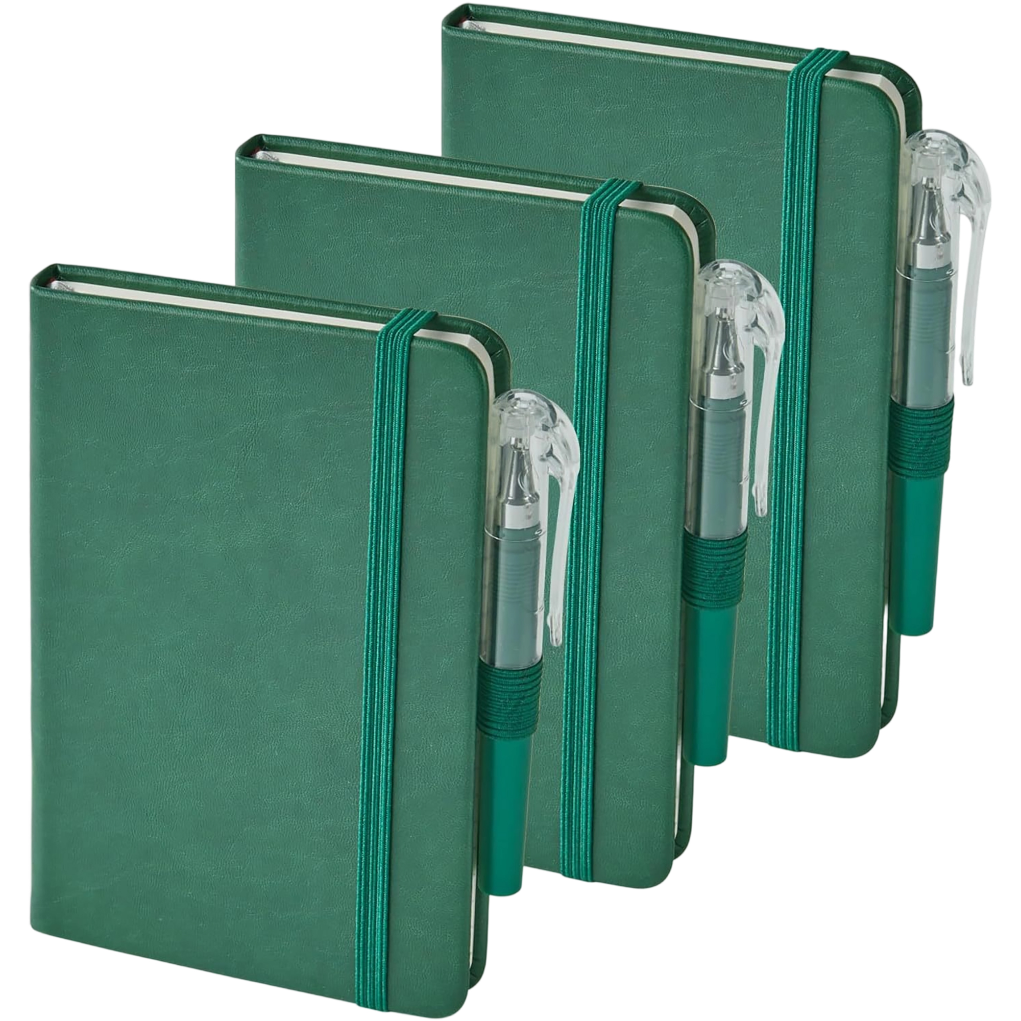 PU Leather Pocket Notebook Journal With Pen 3.7" x 5.7" 6
