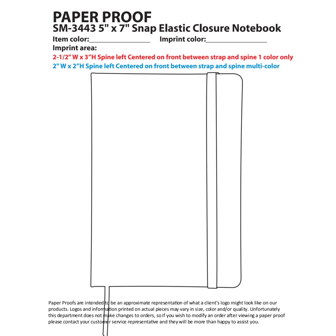 FSC® Mix 5" x 7" Snap Elastic Closure Notebook 76
