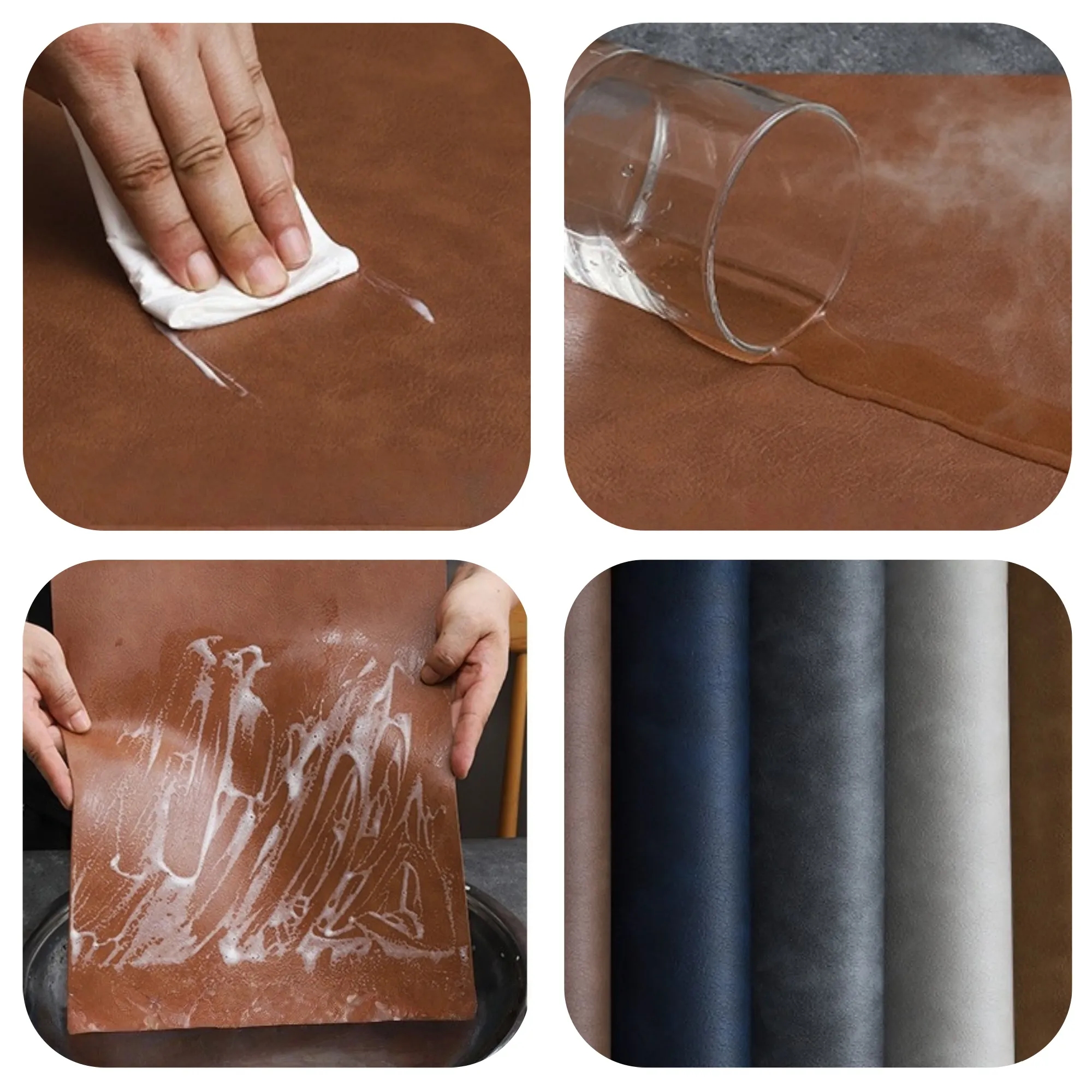 Double Sided Leather Placemat Waterproof 4