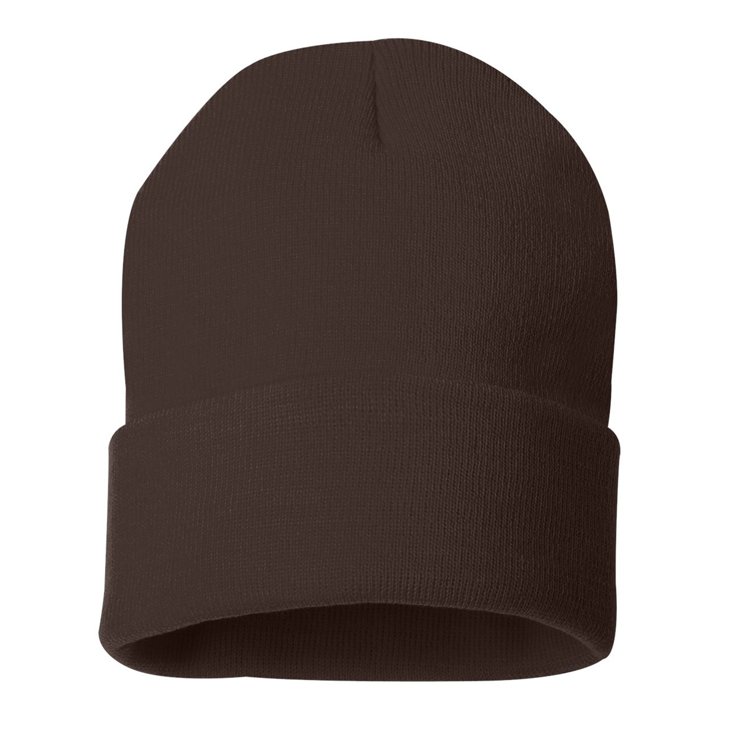 Solid Cuffed Beanie w/ Sewn Woven Patch 27