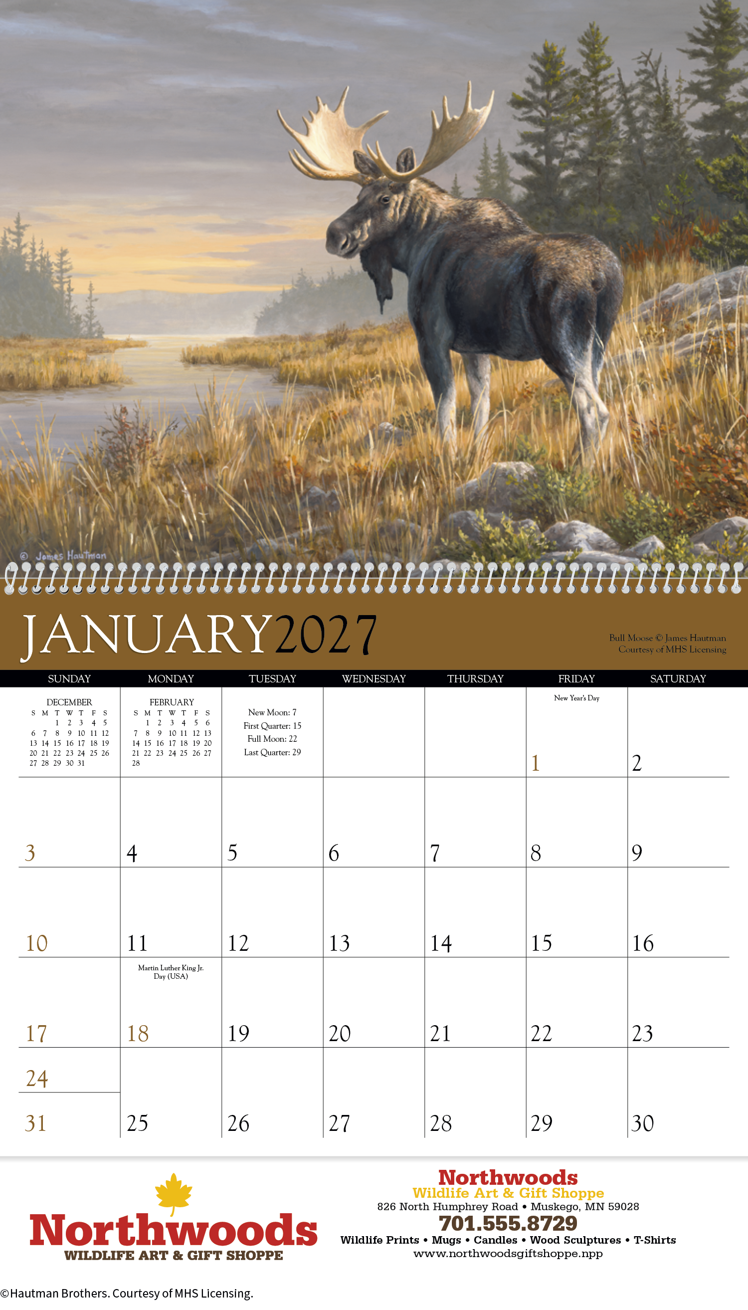 Triumph® Calendars Wildlife Art by the Hautman Brothers Calendar 31