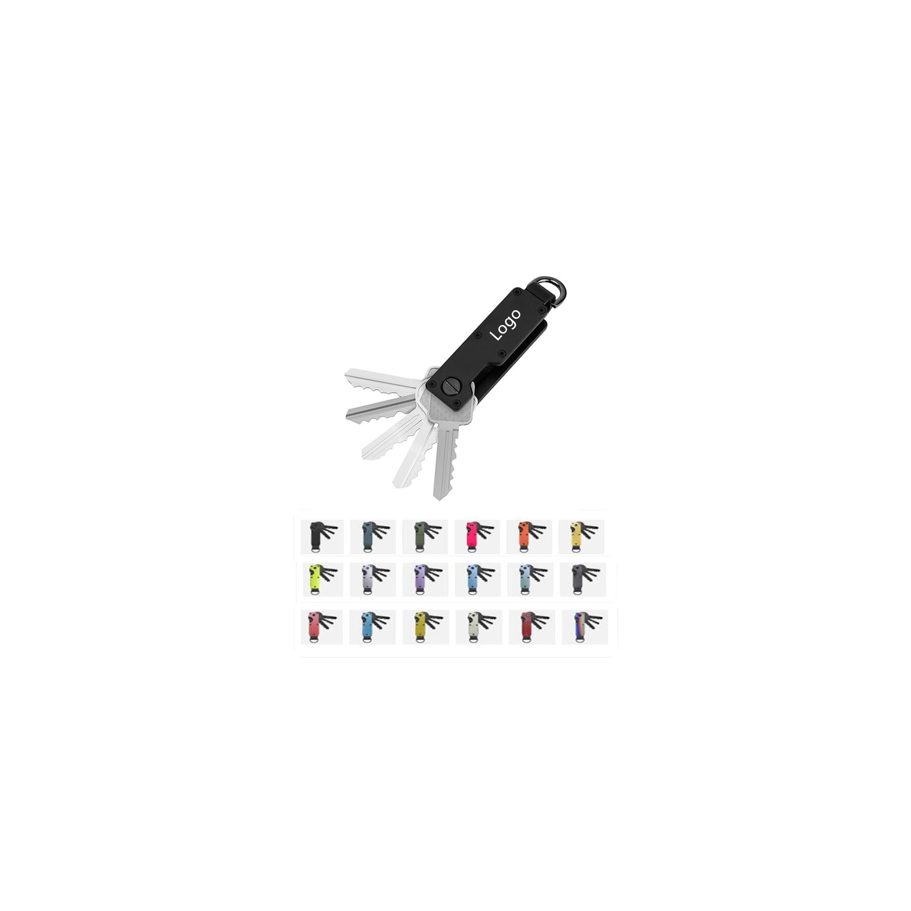 Compact Metallic Key Holder Secures 1-5 Keys