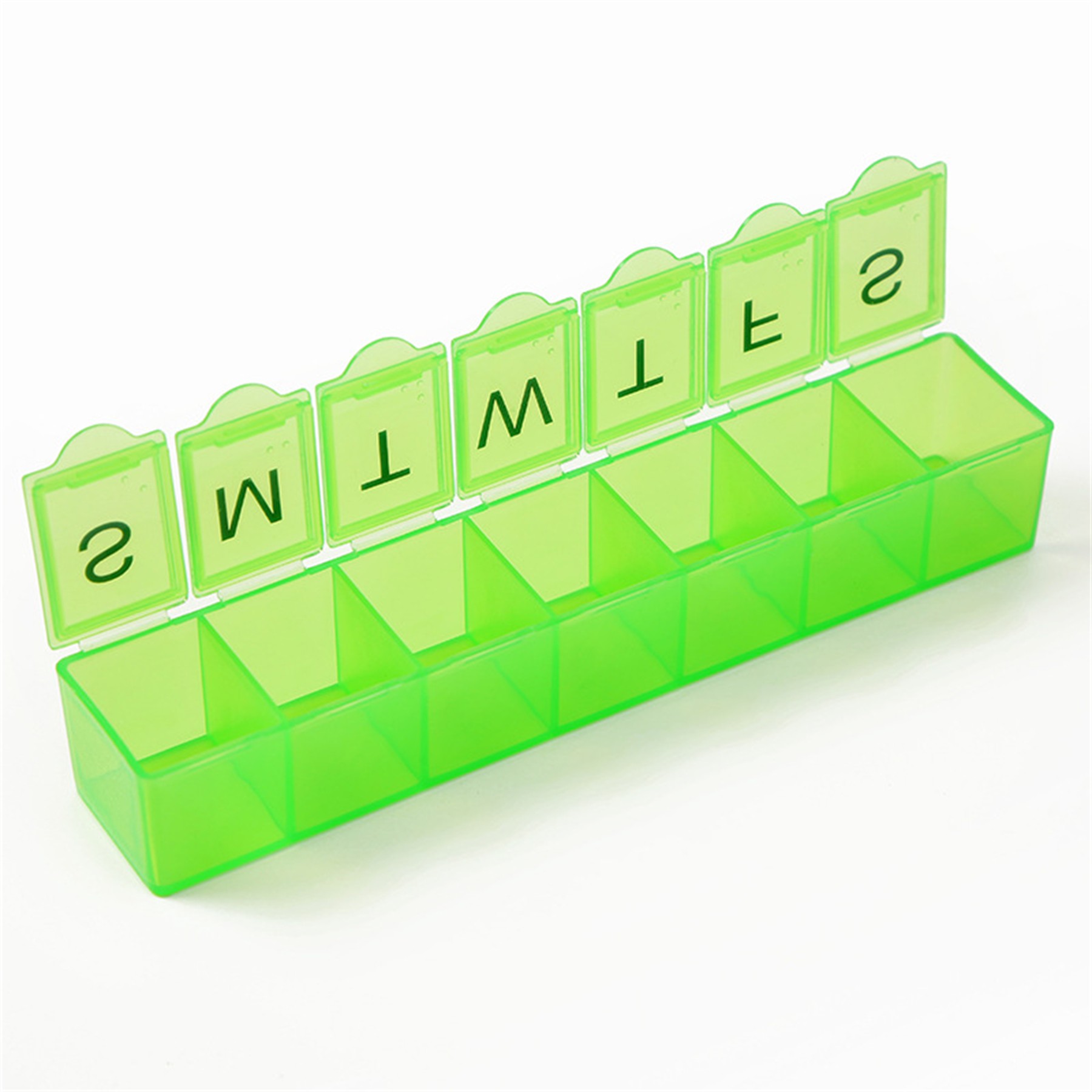Moq25 Pp Material Braille Transparent 7 Day Pill Box 10