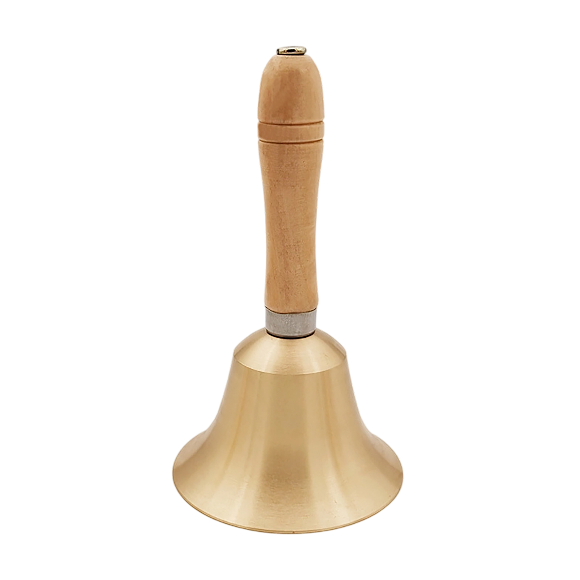 Solid Brass Hand Bell With Wooden Handle For Attention 3