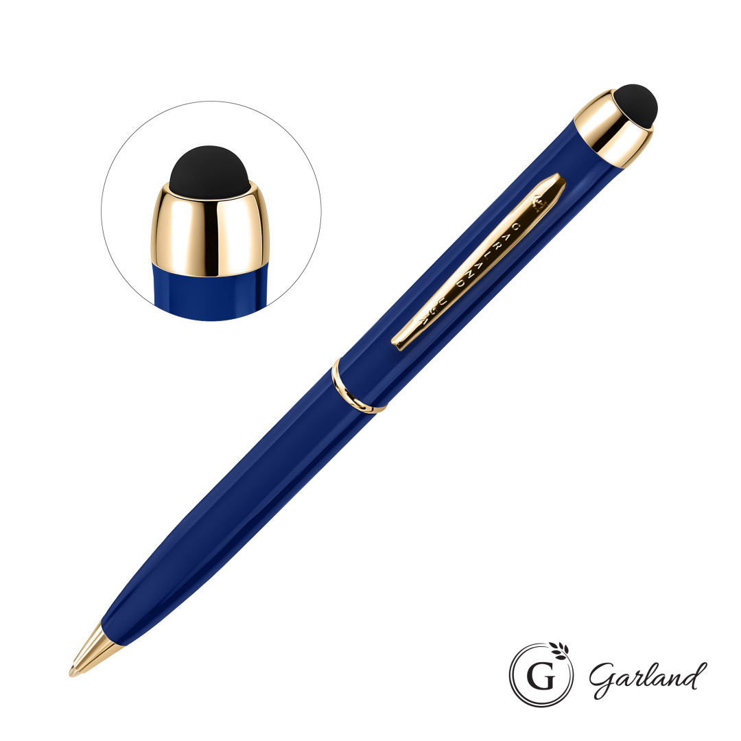 Garland® Stylus High Gloss Ballpoint Twist Pen - Gold Accent 5