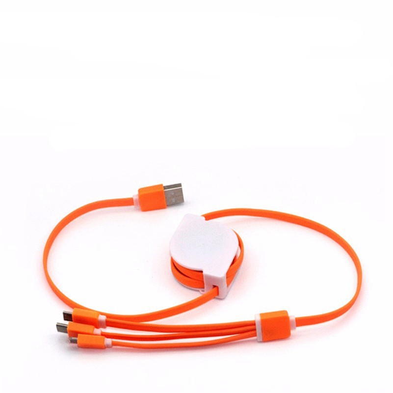 3-In-1 Magic USB Retractable Mobile Charging Cable 3