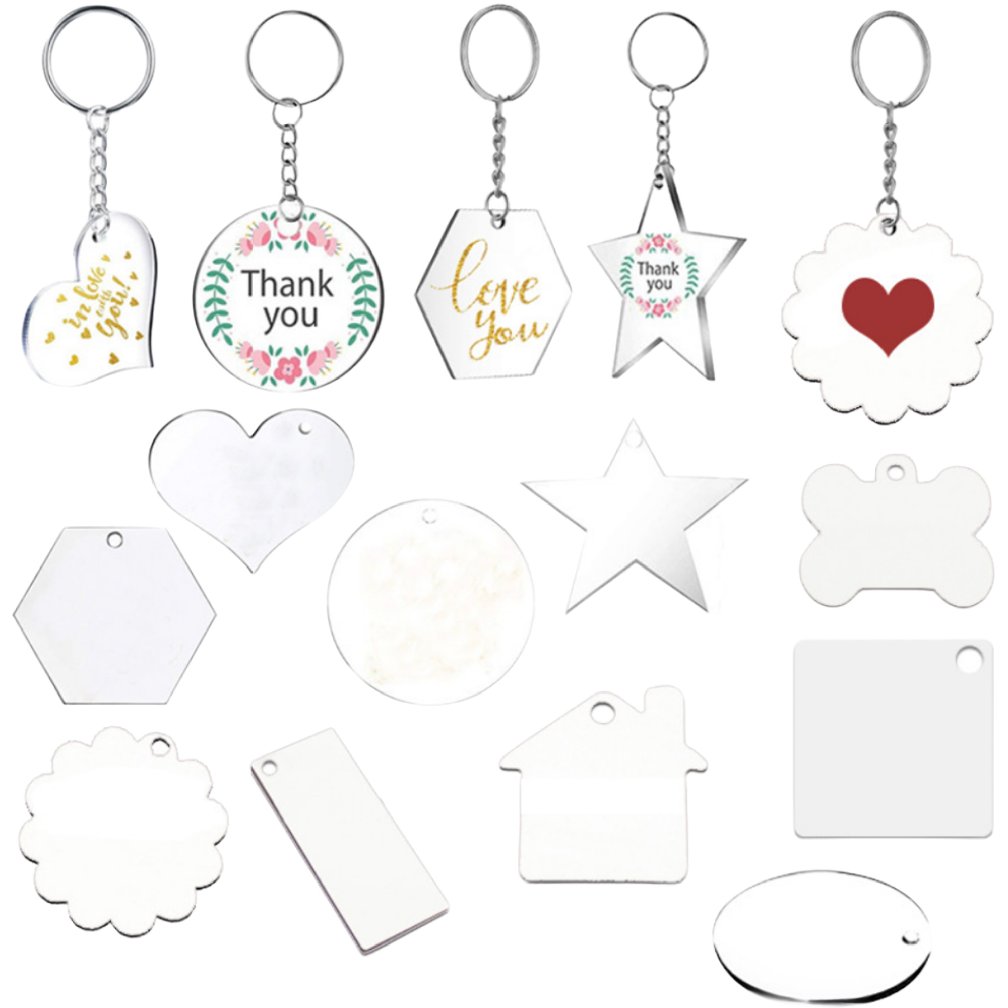 MOQ 10 Full Color Custom Acrylic Keychain 4