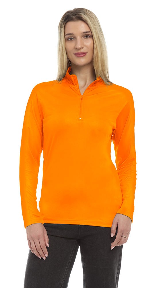 Ladies' Wicking L/S Solid Zip Pullover, custom hoodie or sweatshirt with logo imprint 19