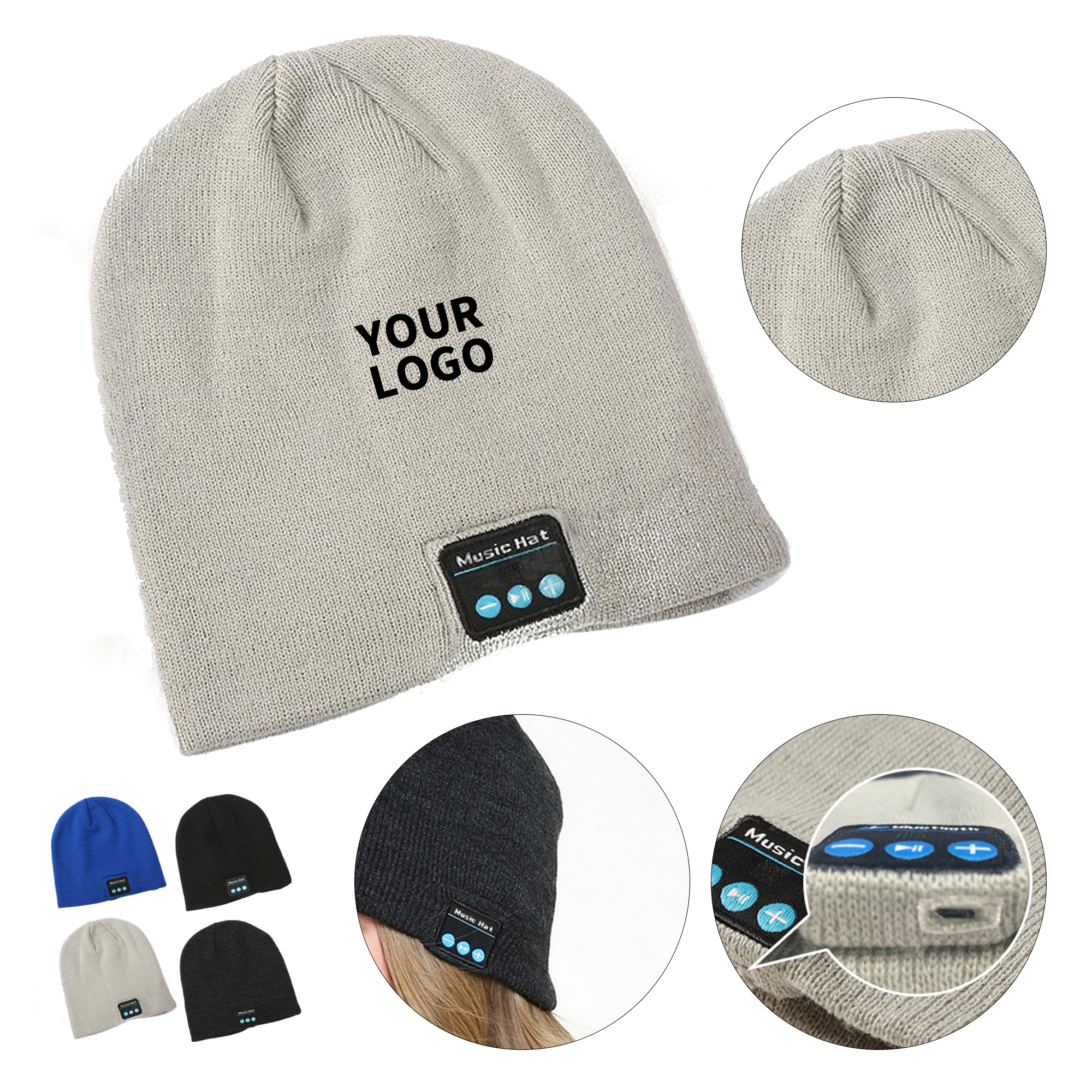 Winter Thickened Wireless Hat With Built In Headphones 3