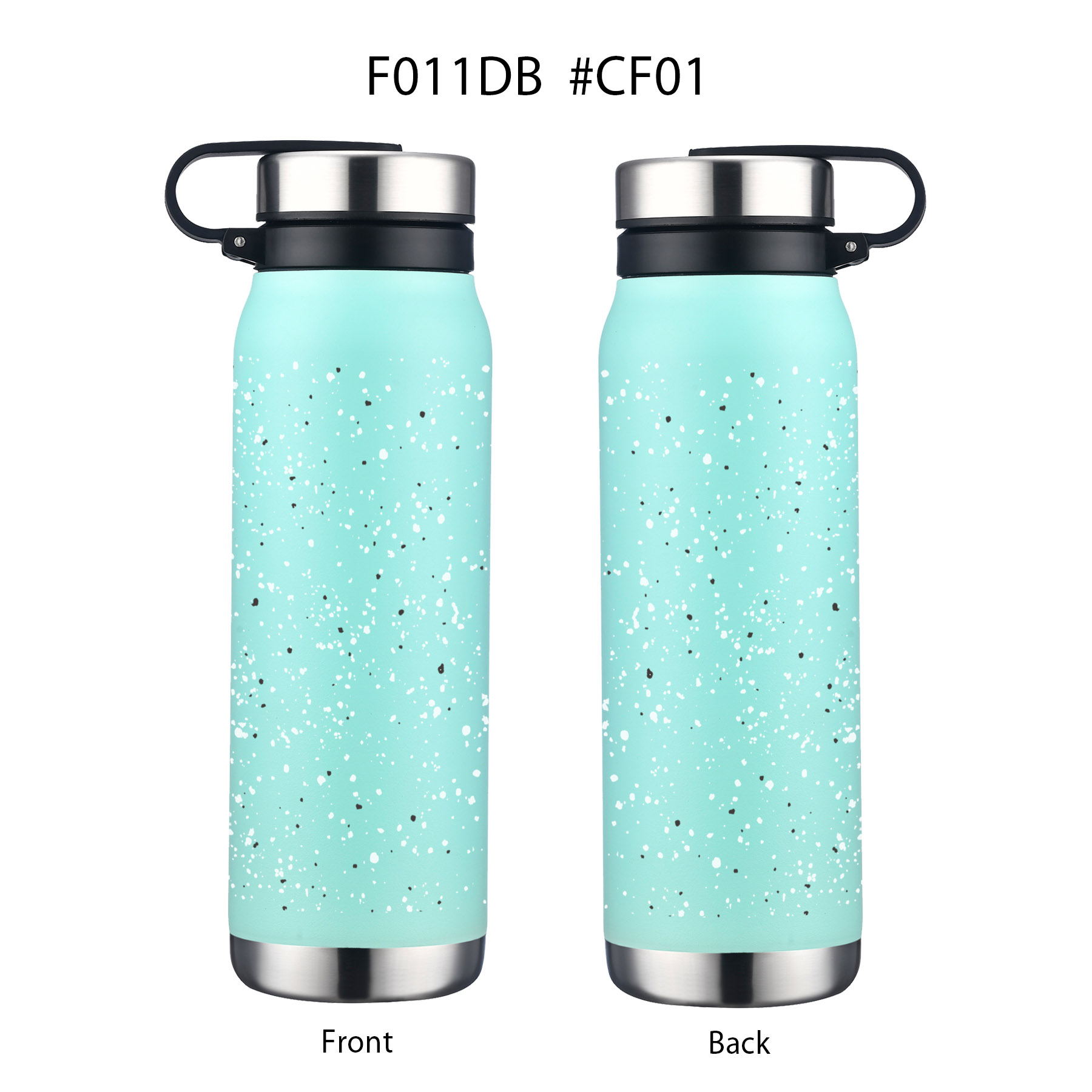 20 oz. Speckled Design Stainless Steel Vacuum Water Bottle w/Twist Lid, custom water bottle with logo imprint 7