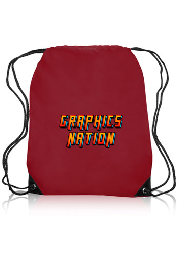 Black Trim Drawstring Bags 40