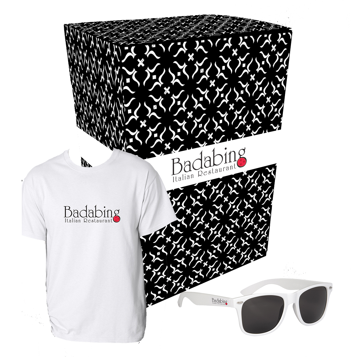 Gildan® Adult Heavy Cotton™ T-Shirt And Sunglasses Combo Set With Custom