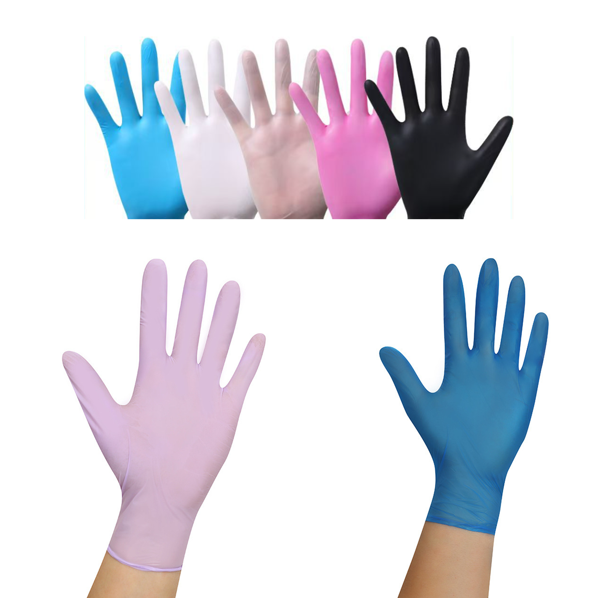 Disposable Powder-Free Nitrile Glove 9"L X 4.3"W 1
