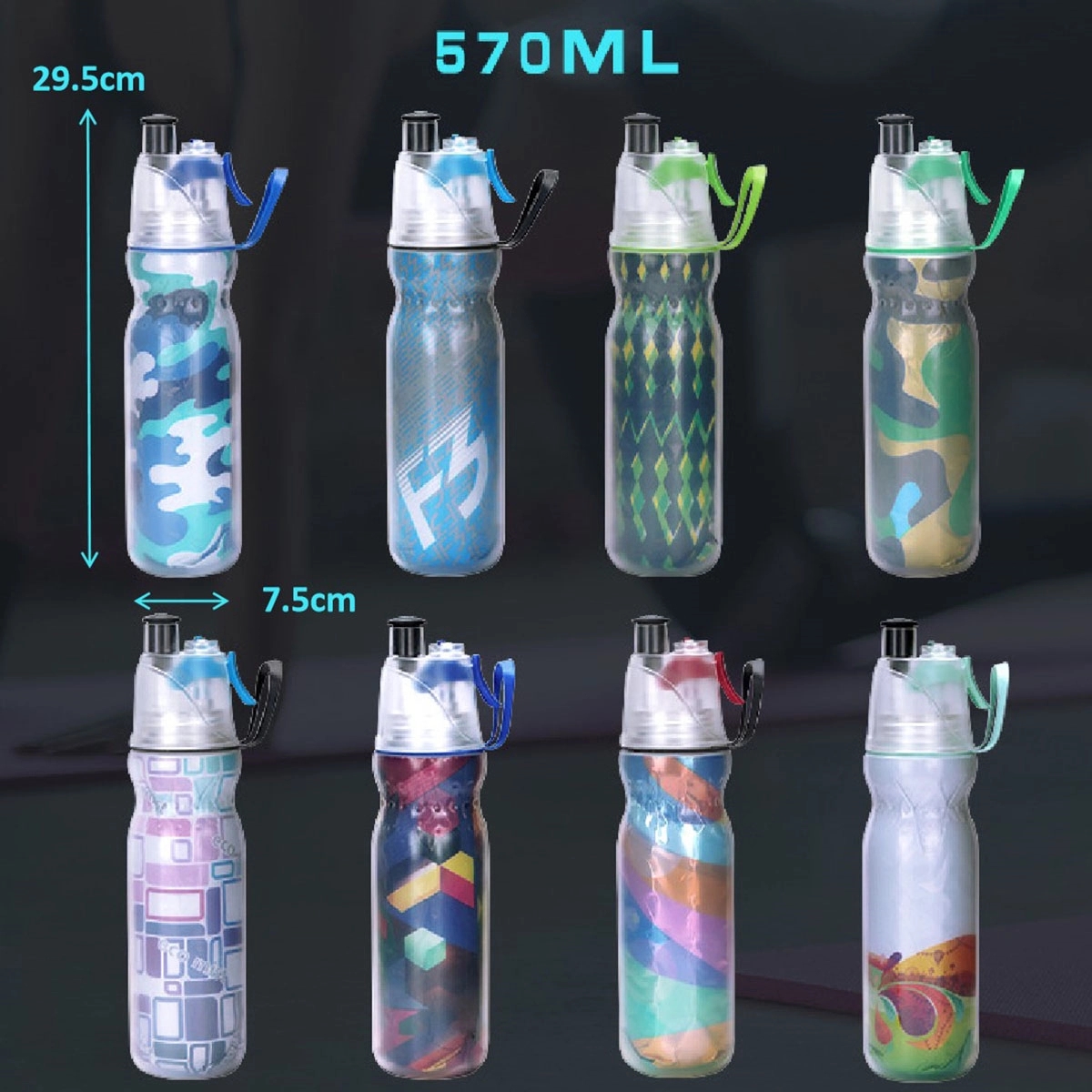 590Ml Misting Water Bottle Outoor 2