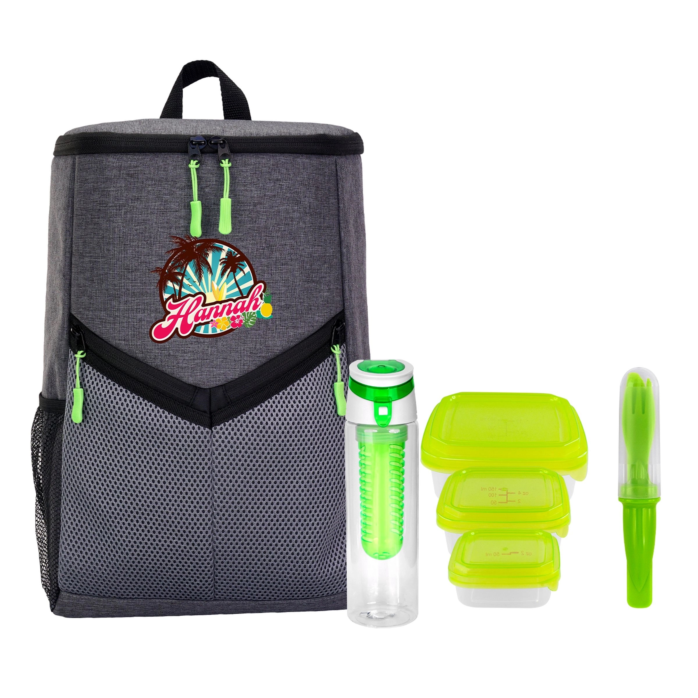 Victory Lunch & Drink Cooler Backpack Set 5