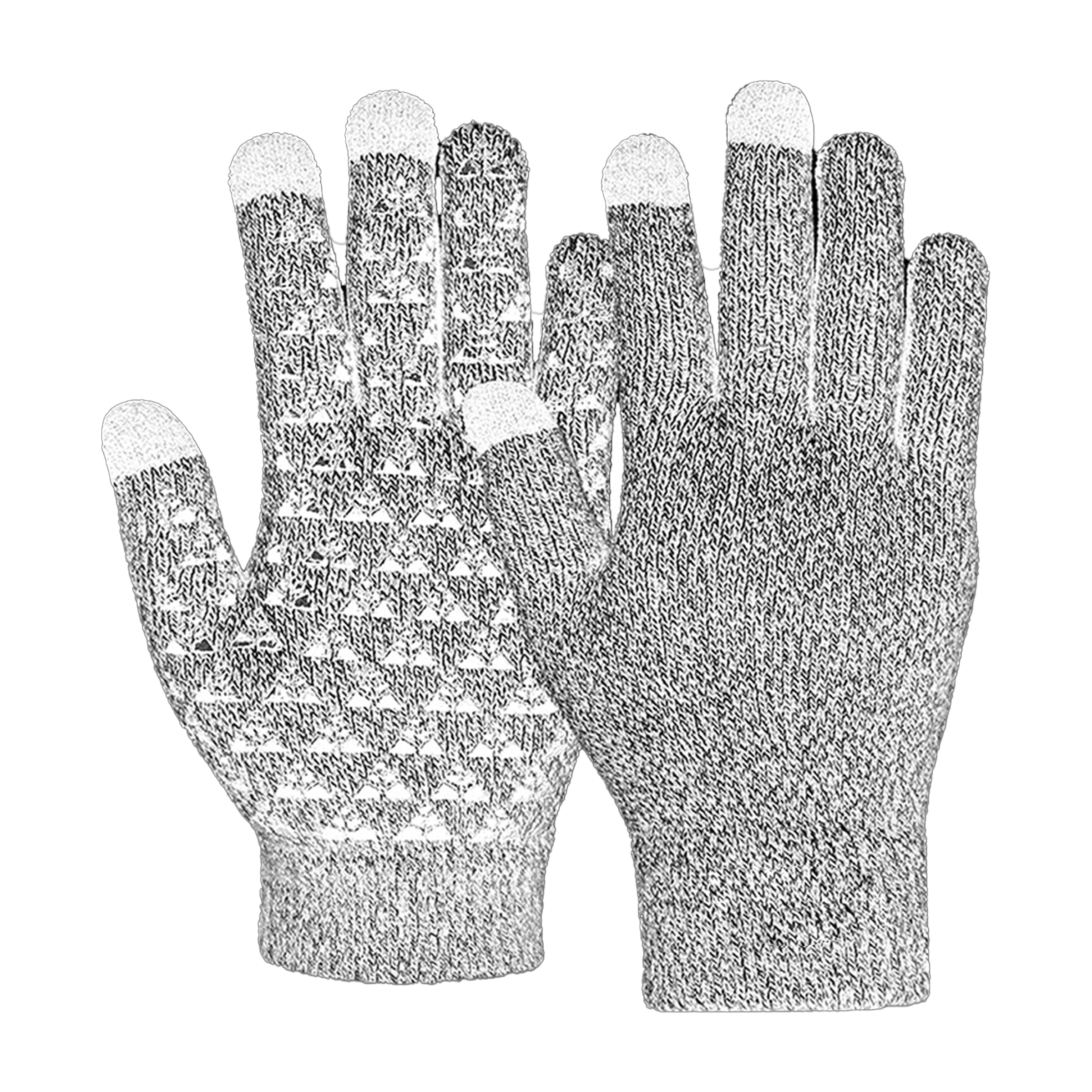 Acrylic Warm Knit Gloves With Touchscreen Fingertips 10