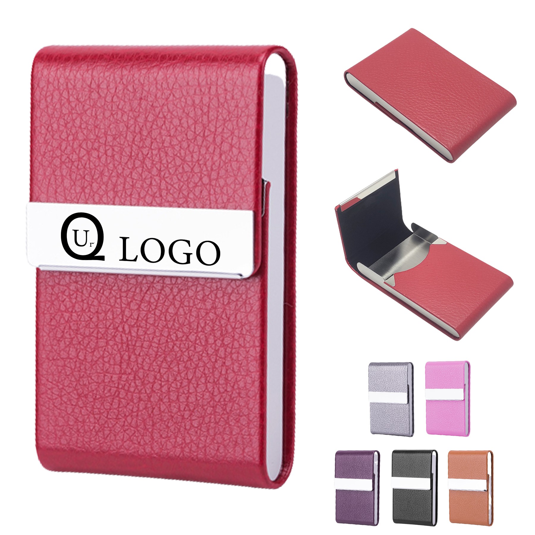 Filp-Top Pu Name Card Holder