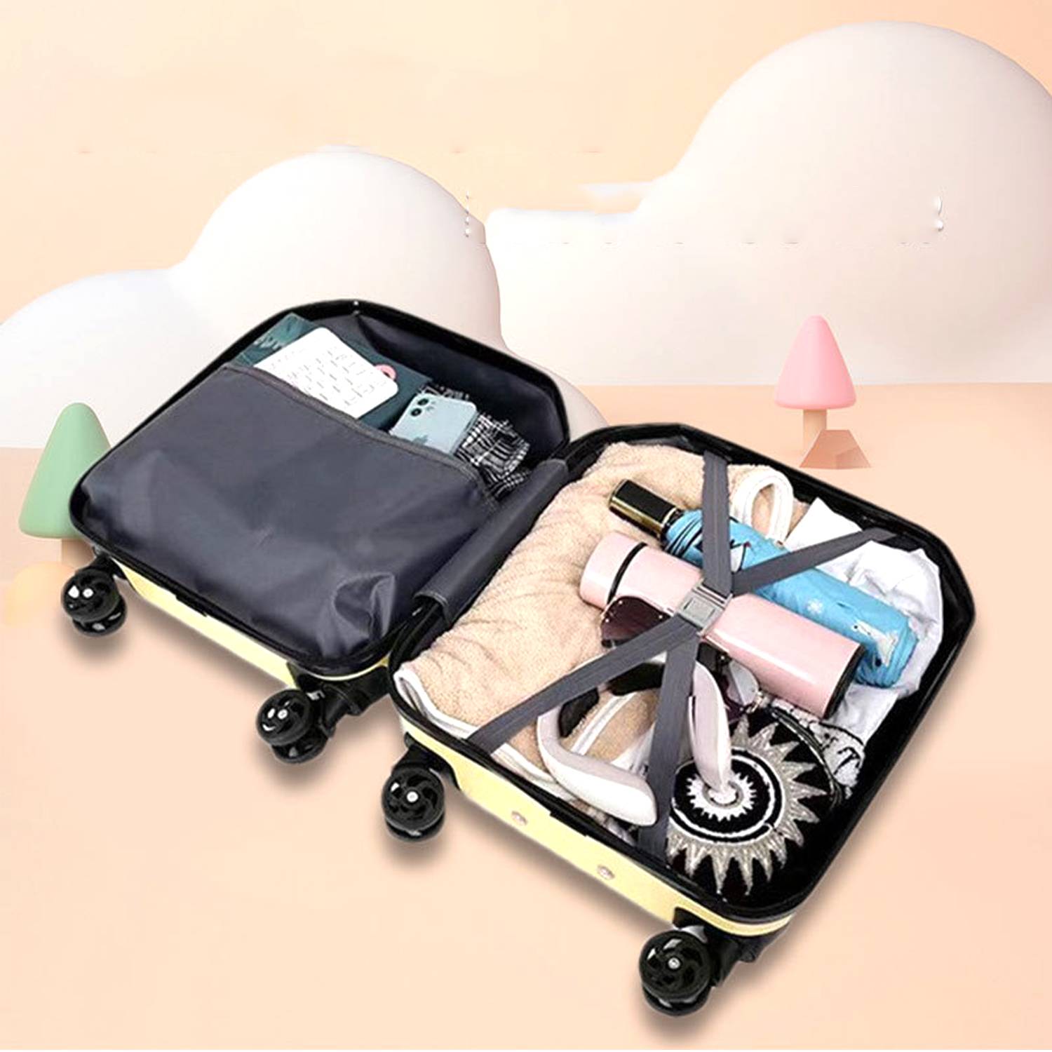 18" Kids ABS Waterproof Universal Wheel Suitcase 5