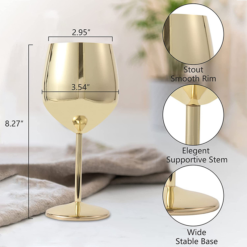 Stainless Steel Wine High Heel Glass 7