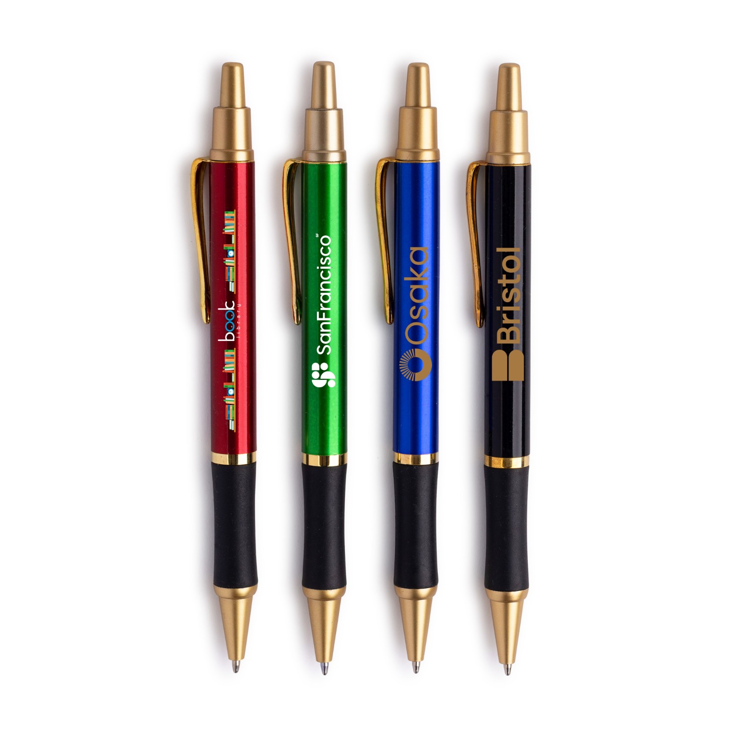 Sleeker Click Pen - Gold Accents