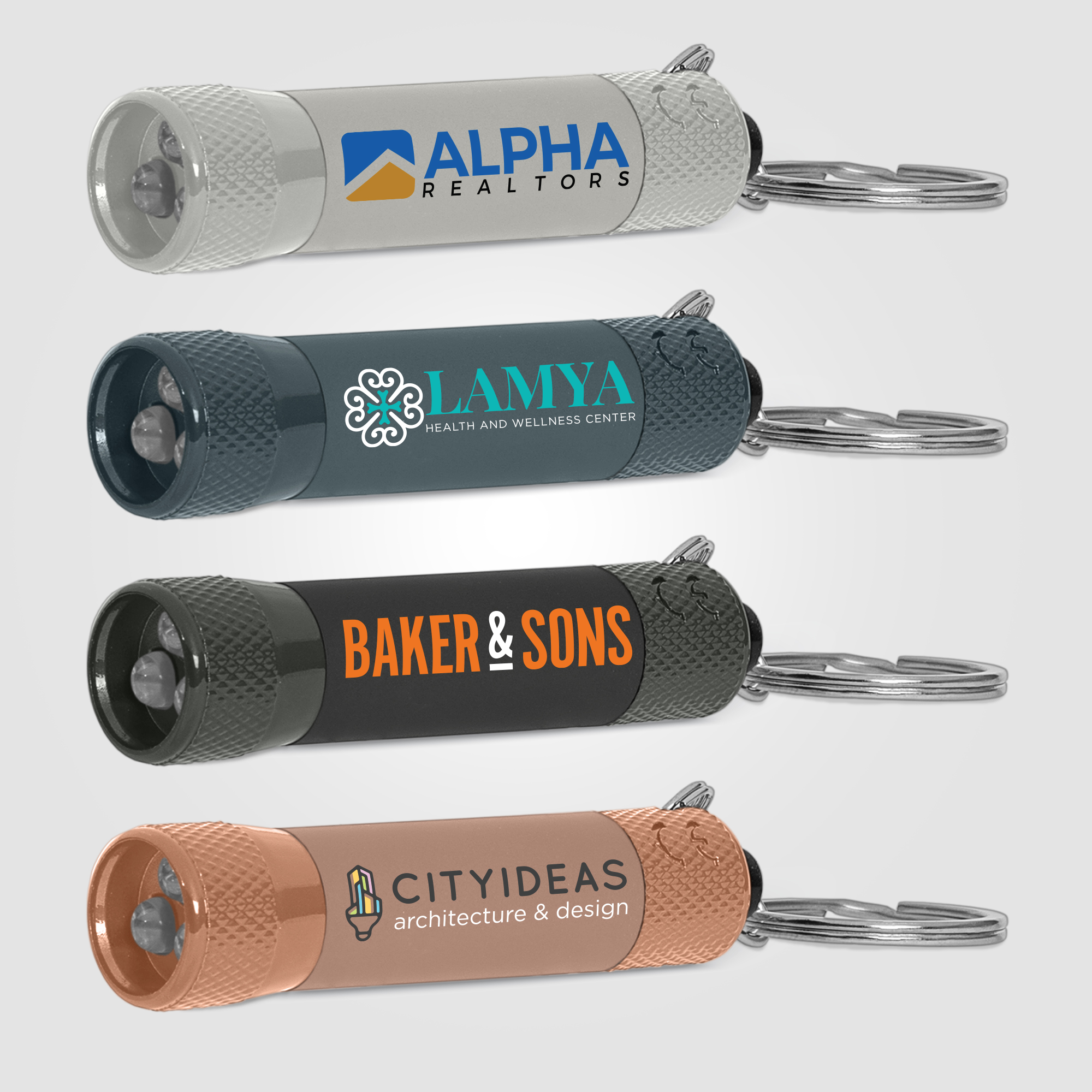 Chroma Softy Monochrome Metallic - LED Flashlight with Keyring