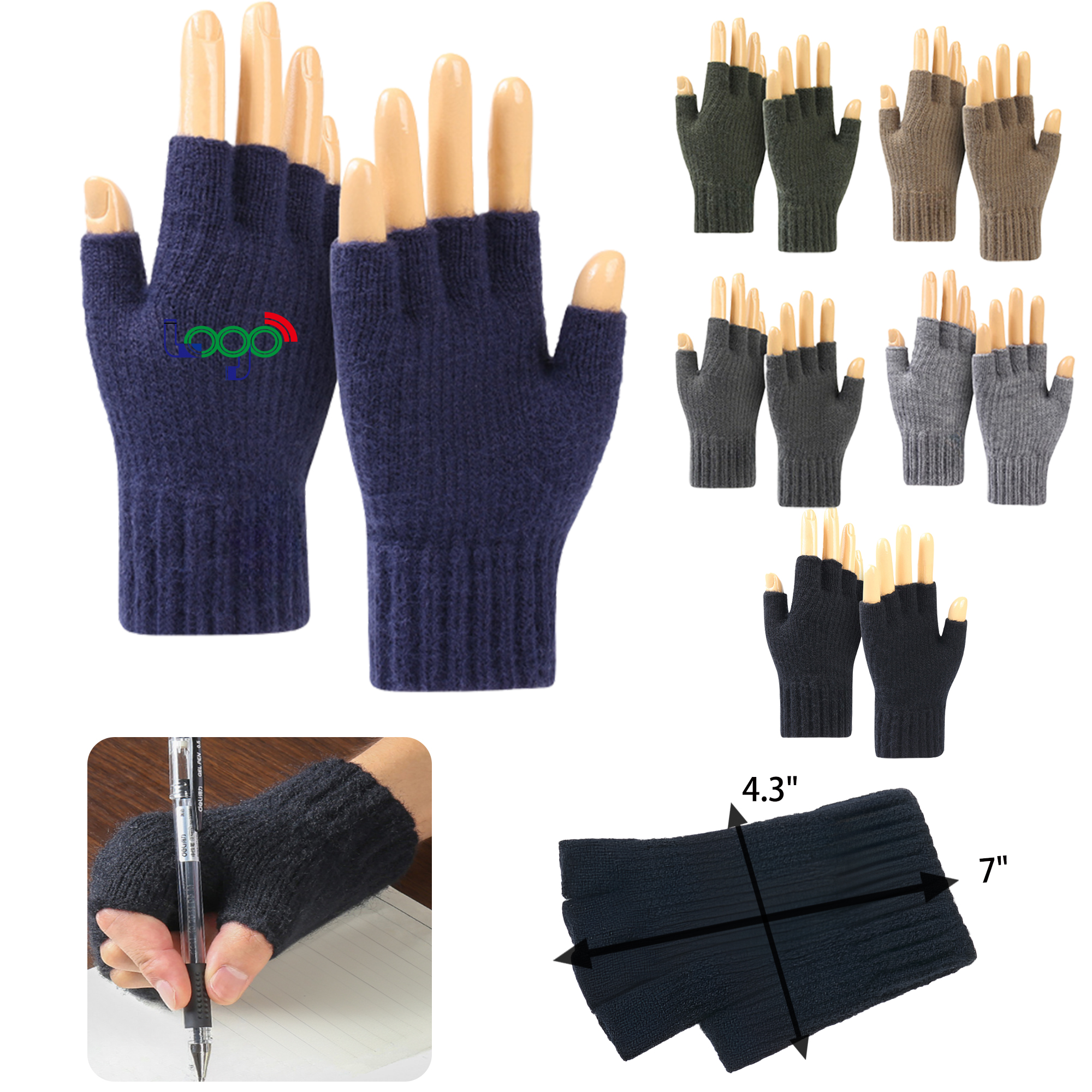Comfortable Winter Half Finger Knitted Gloves 4