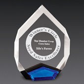 7" x 9" Blue Marquis Acrylic Award 2