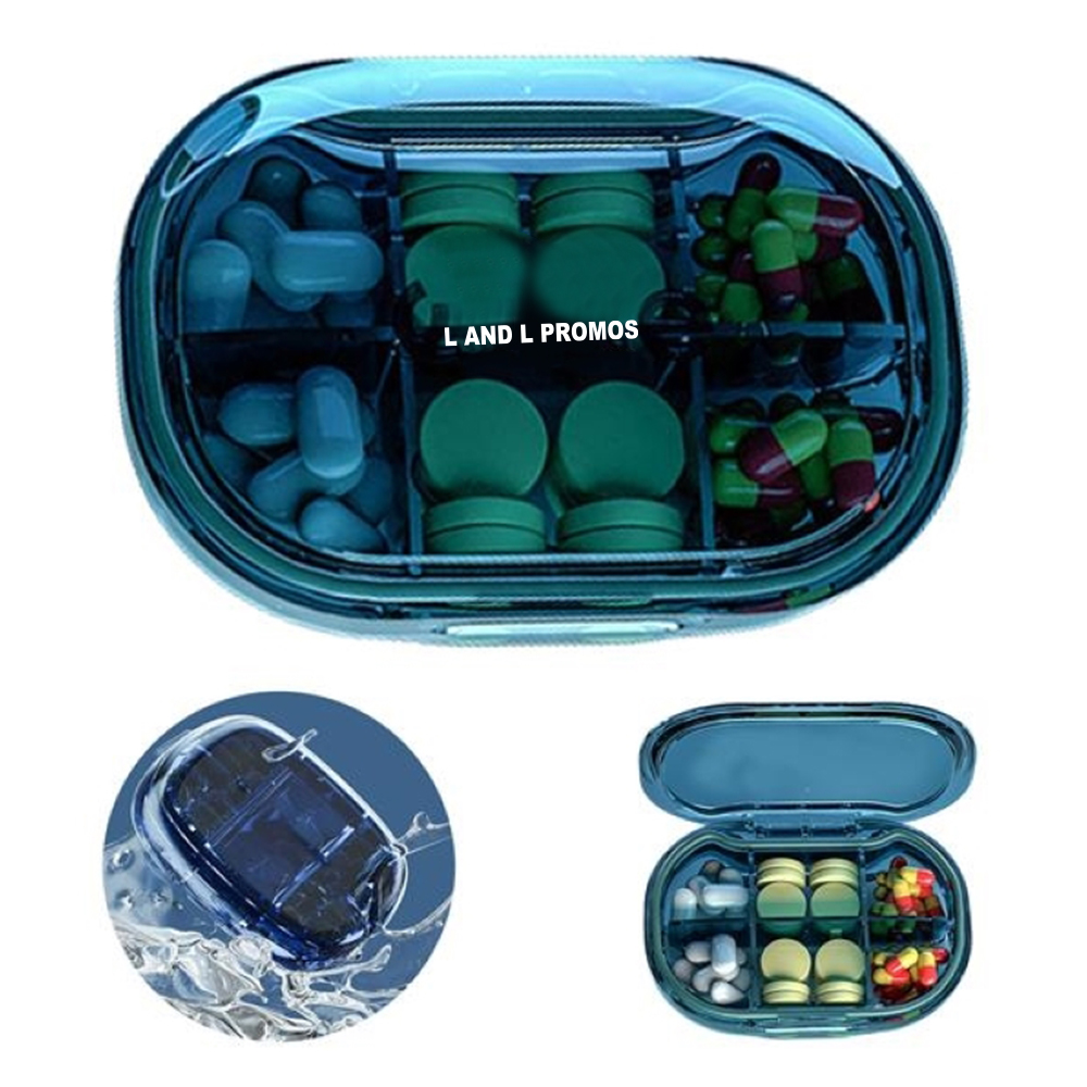 6 Compartments Portable Pill Case 2
