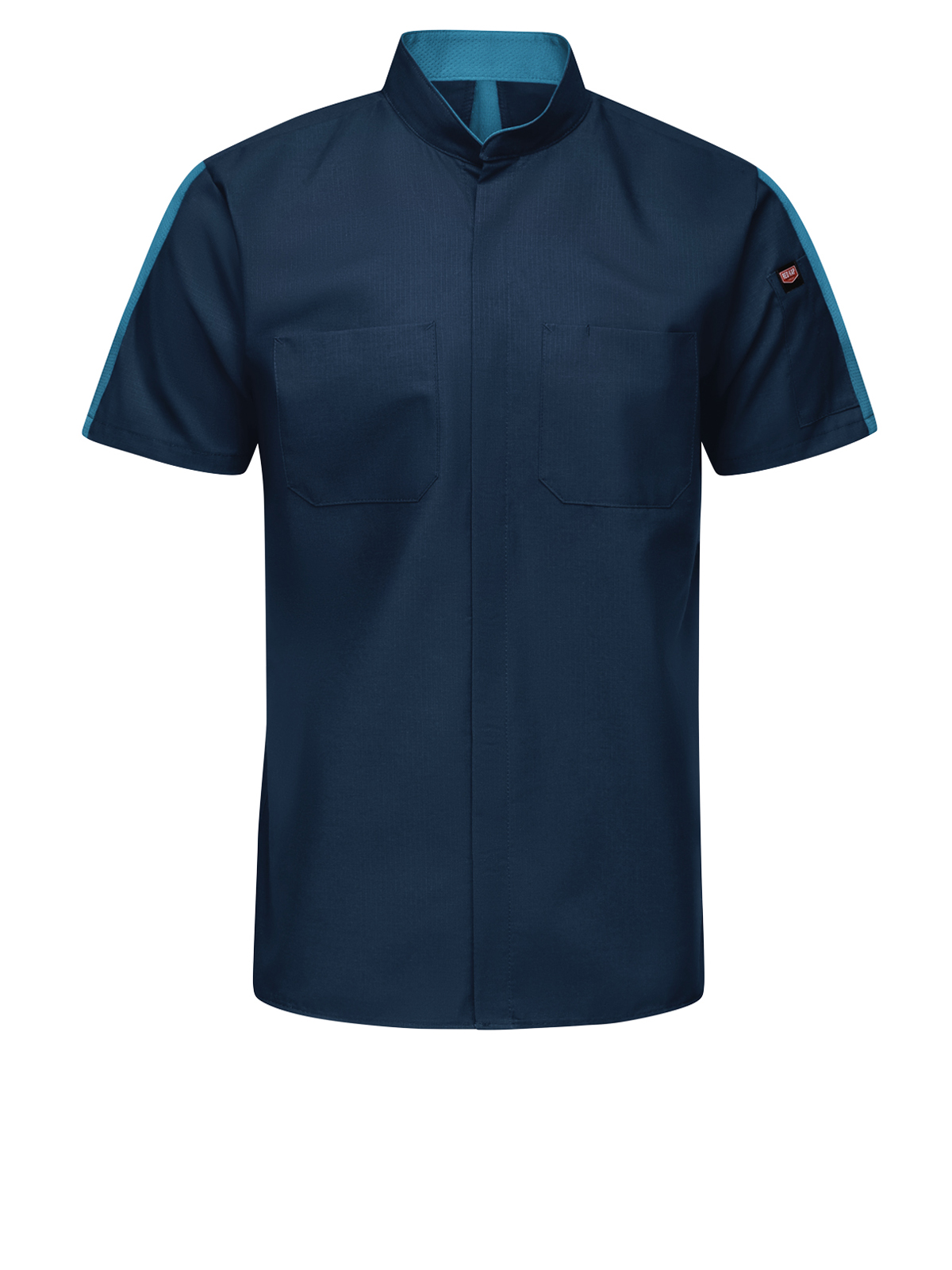 Red Kap Shirts - Men's Short Sleeve Two Tone Pro+ Work Shirt with OilBlok and MIMIX™ 10