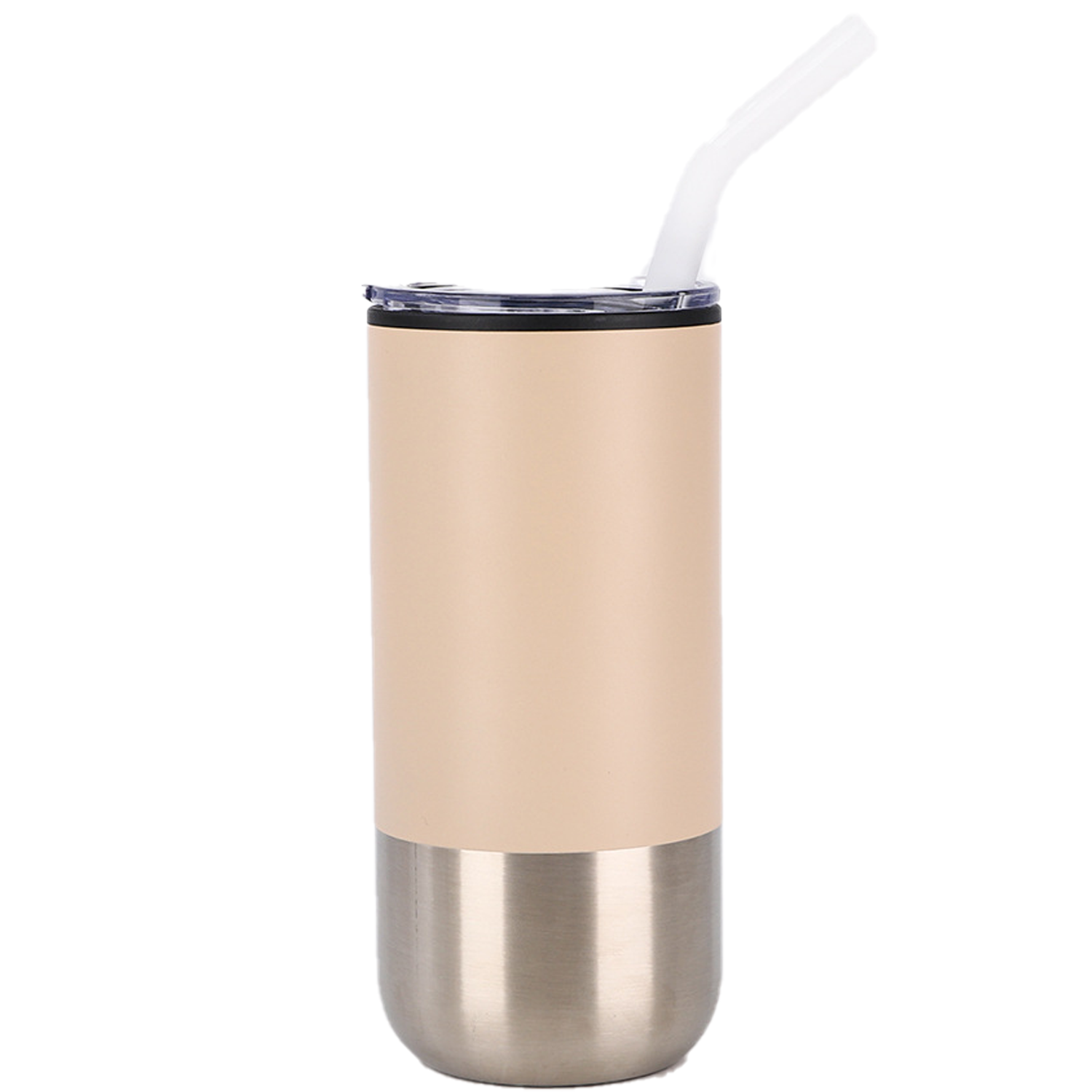 16 Oz Steel Plastic Vacuum Straw Tumbler 5