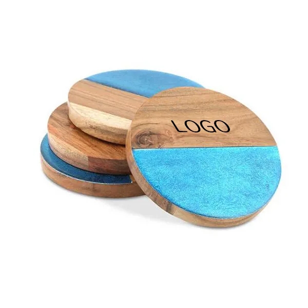 Marble Wood Coasters Round Square Mix and Match 2