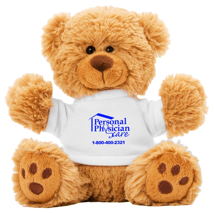Ted T. Bear" 6" Plush Teddy Bear With Choice of T-Shirt Color 71