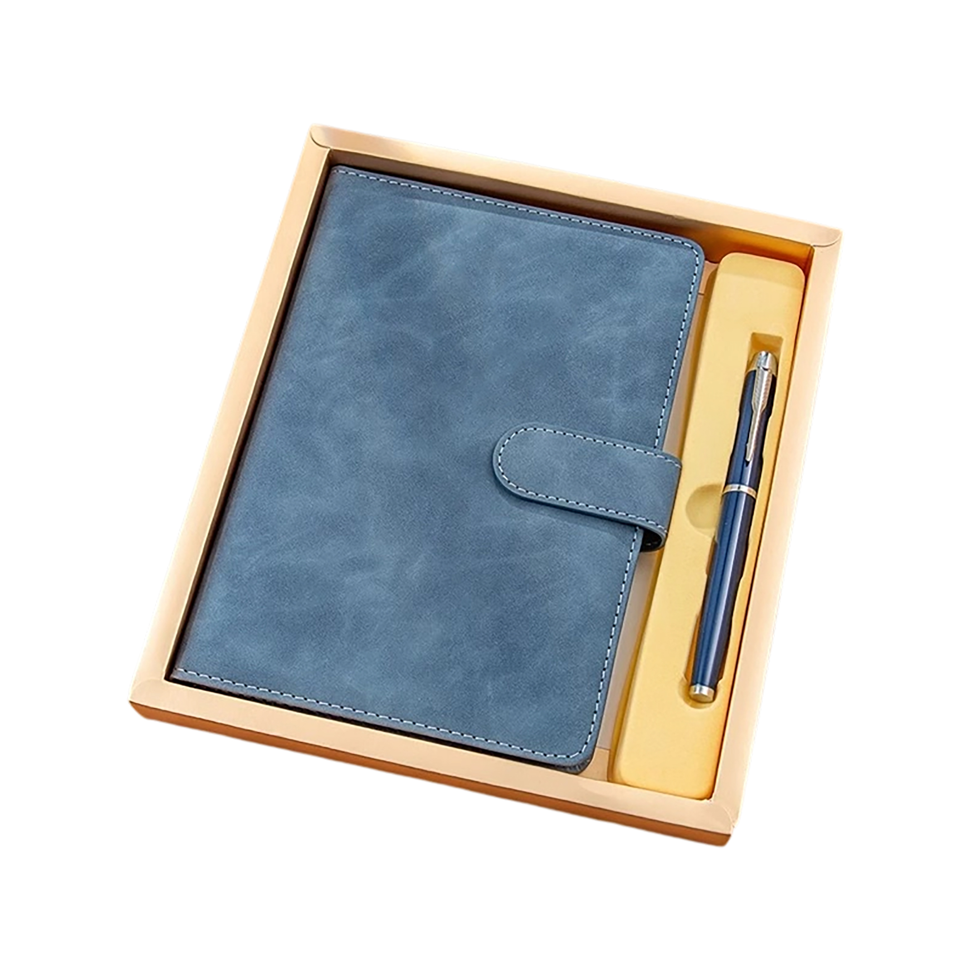 PU Leather A5 Notebook With Magnetic Buckle And Metal Pen Gift Set 7