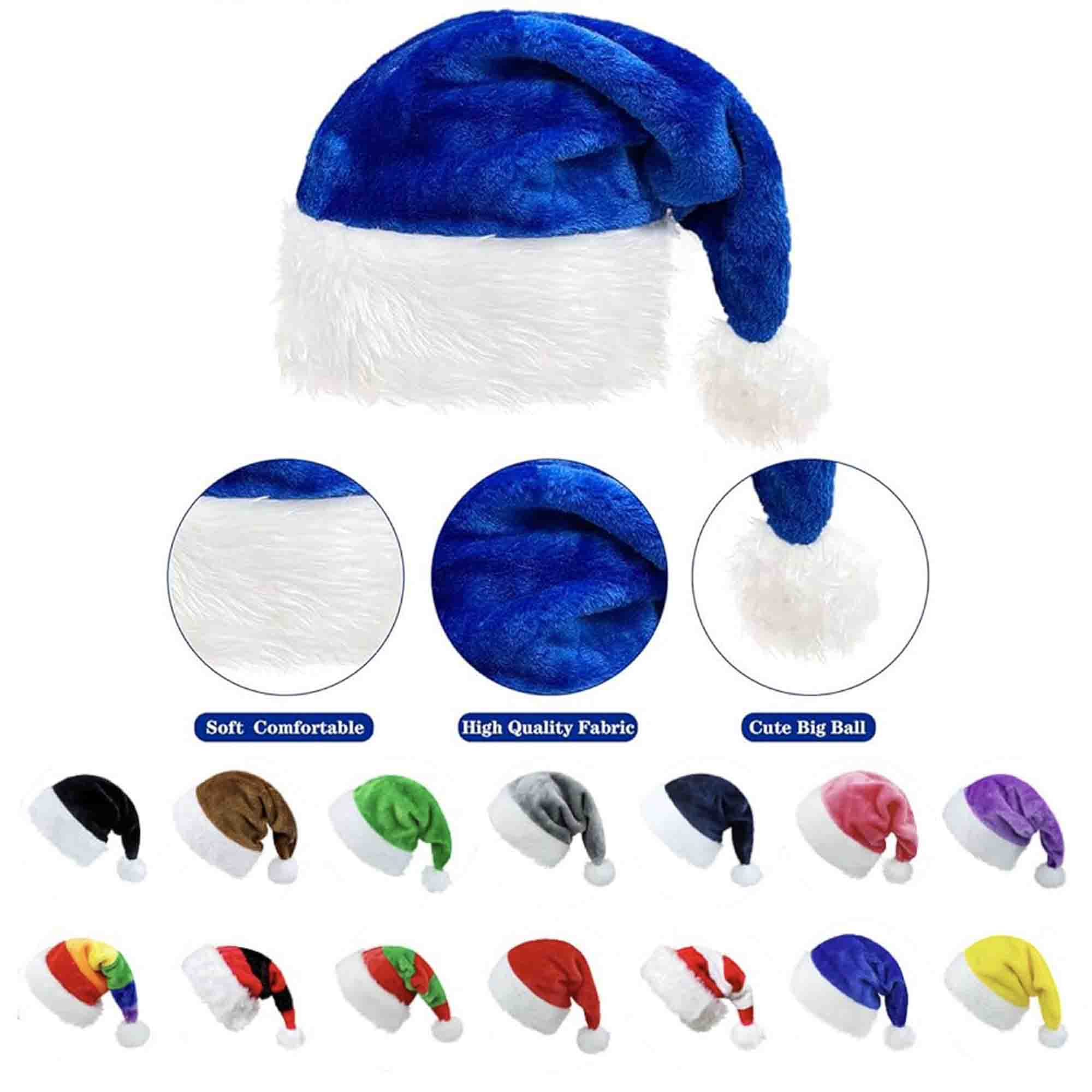 Deluxe Santa Claus Plush Hat 1