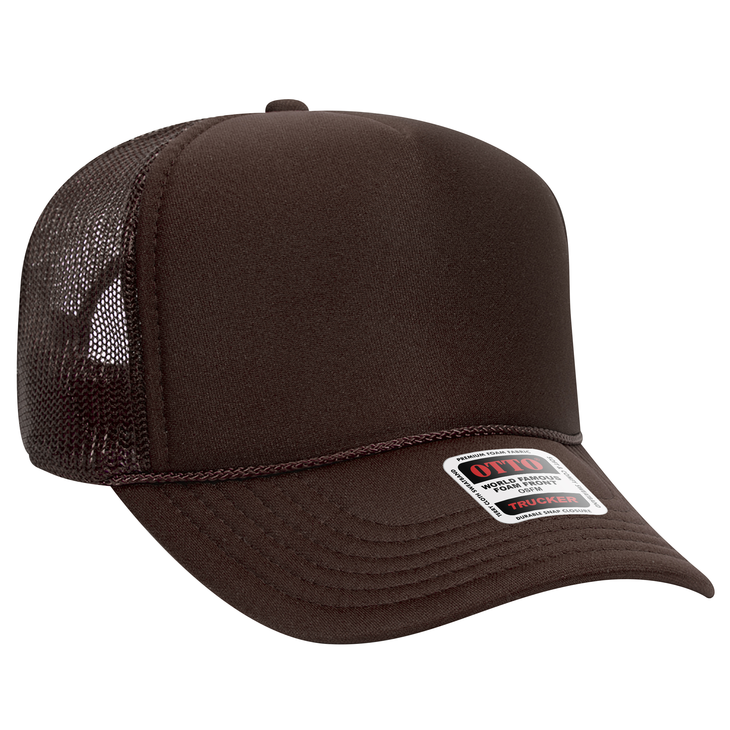 OTTO CAP® 5 Panel Mid Profile Mesh Back Trucker Hat 74