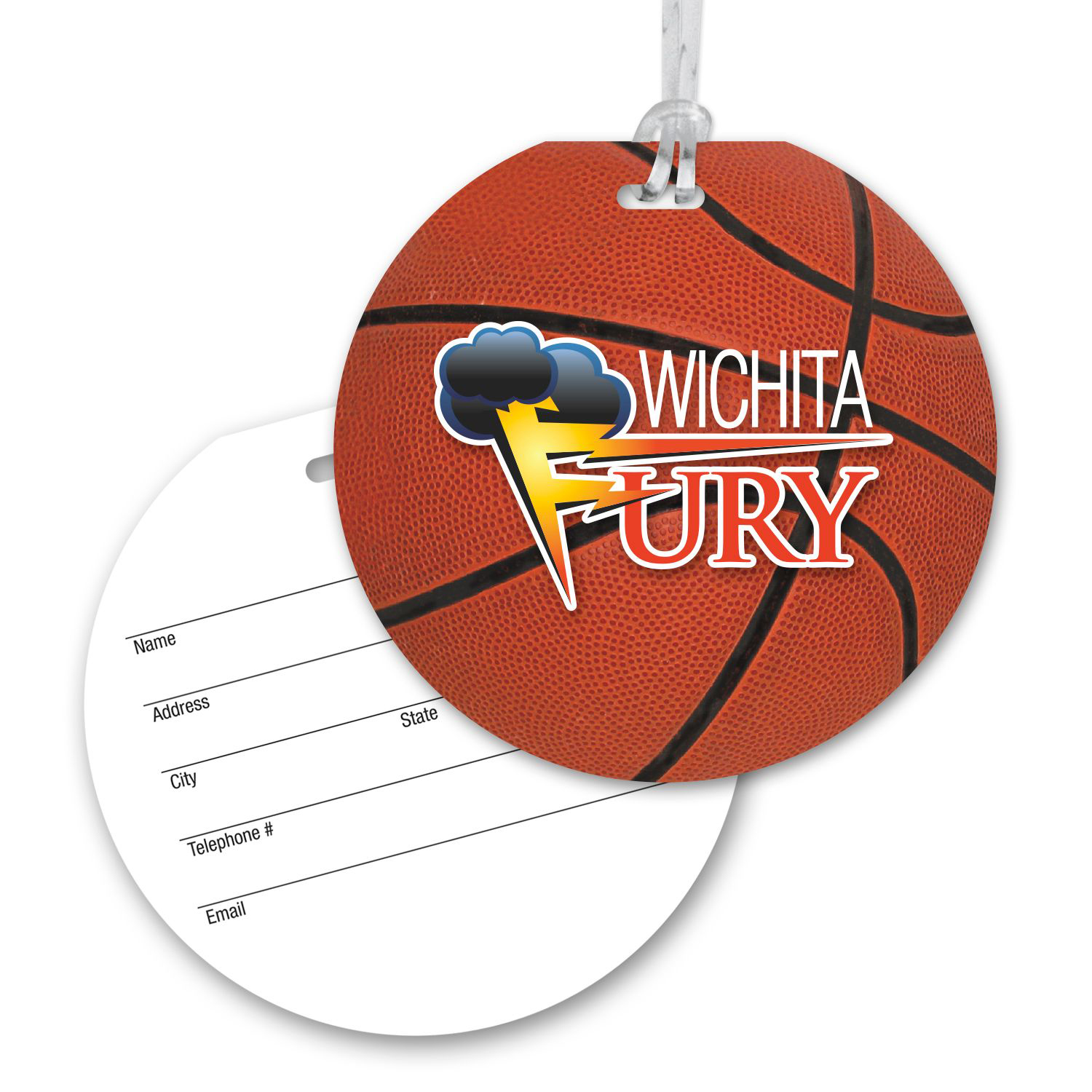 Ultra-Thin Round Luggage Tag with Clear Strap 4