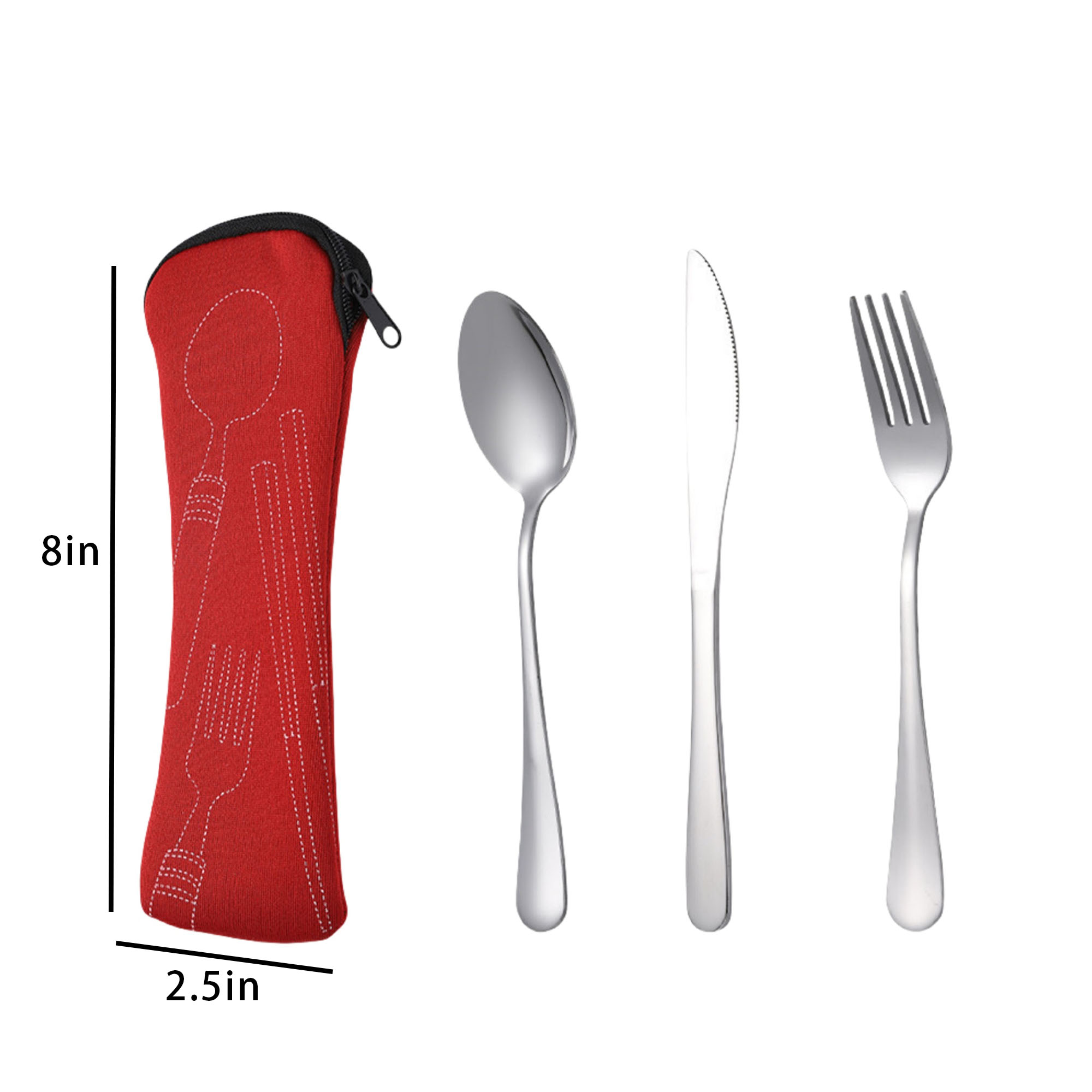 Travel Cutlery Reusable Silverware Set 3