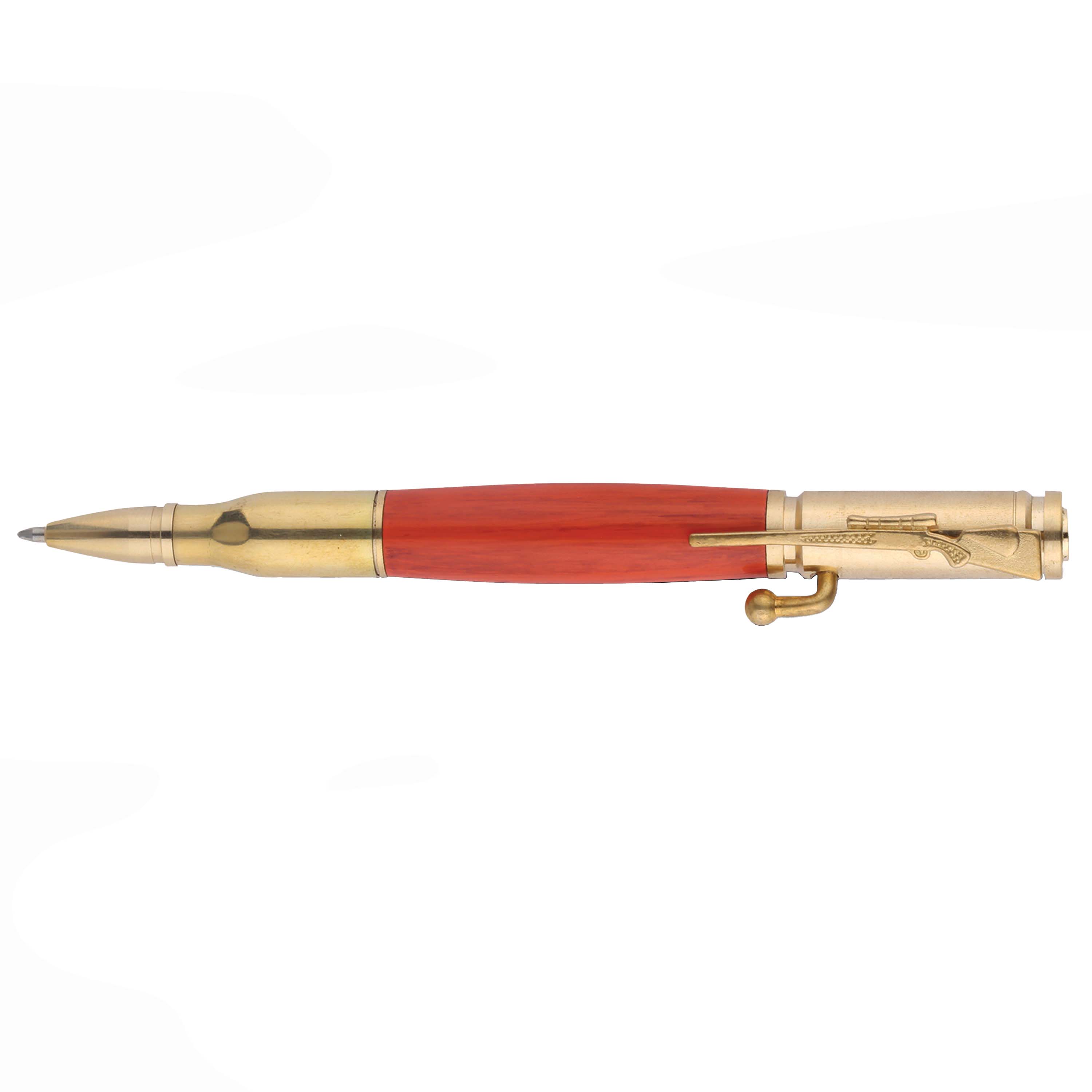 Bullet Brass Push-Lock Ballpoint Pen 5